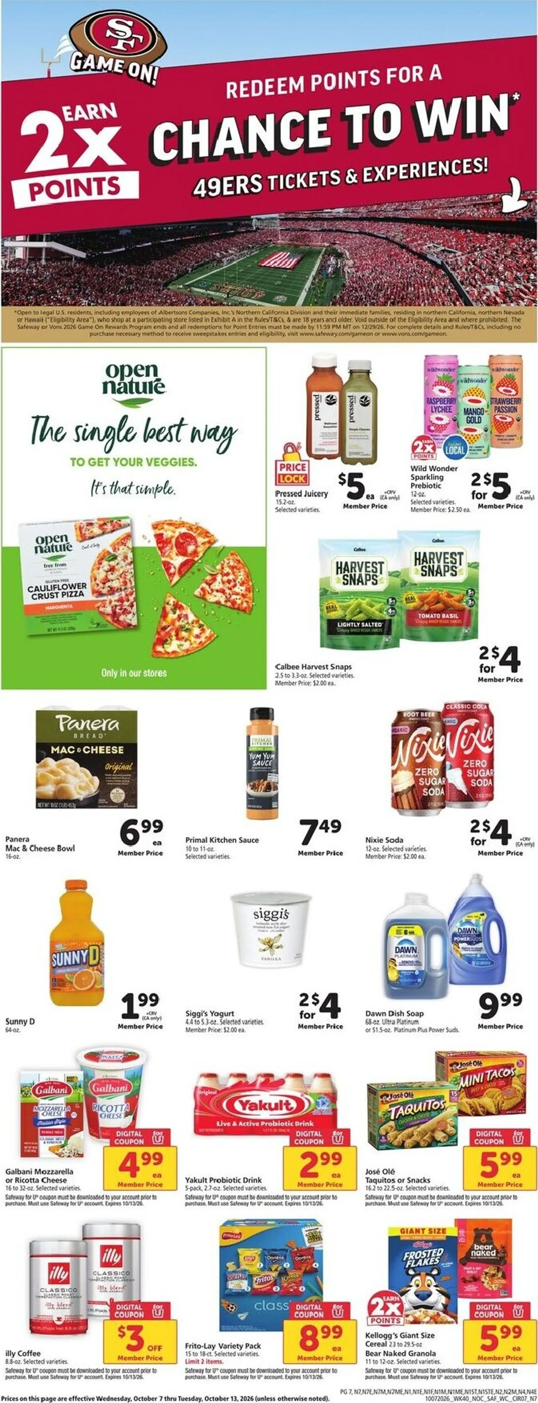 Weekly ad Current Safeway leaflet valid from Wednesday 10/07/2026 to Tuesday 10/13/2026 from October 7 to October 13 2026 - Page 7