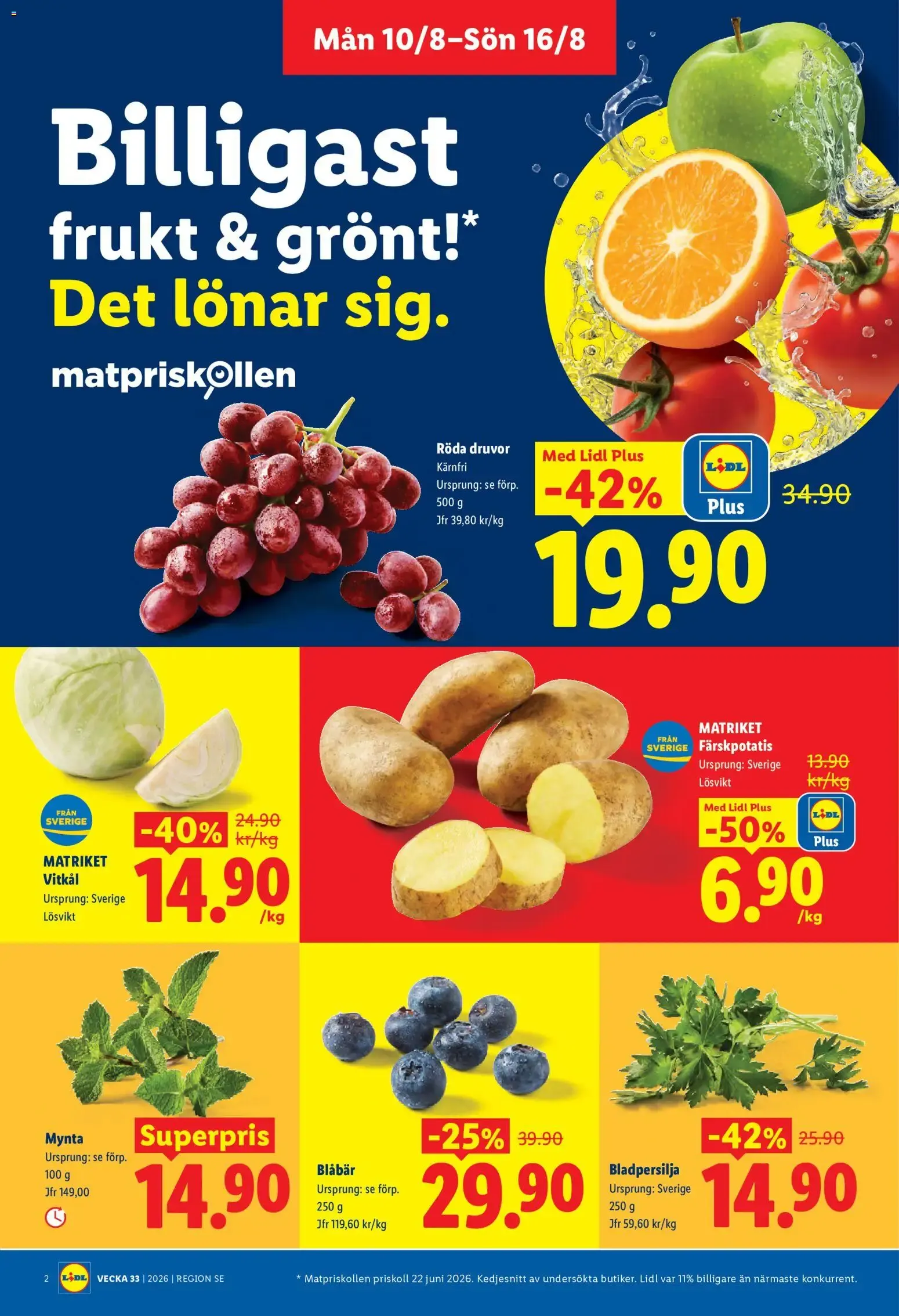 Lidl erbjudanden från 10/08/2026 - 16/08/2026 > Reklamblad nuvarande rabatter från 10 augusti till 16 augusti 2026 - Reklamblad sidor 2