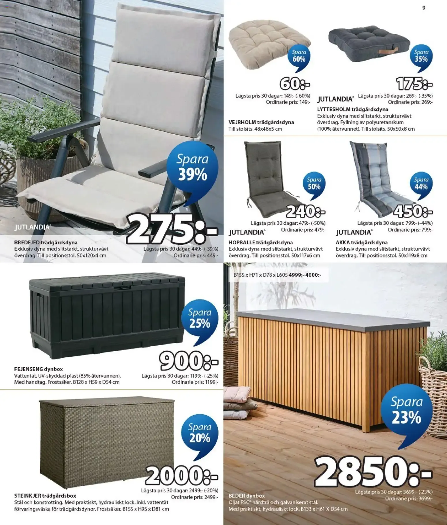 JYSK REA: Spara hasta 70% från 29 juni till 26 juli 2026 - Reklamblad sidor 9