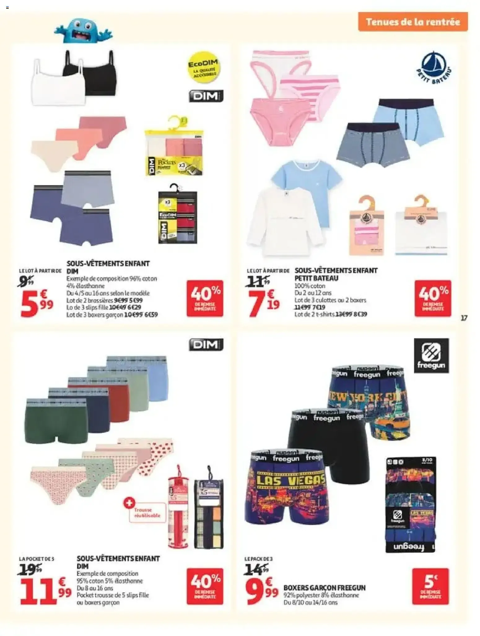 Auchan: Spécial Tenues de la Rentrée à Prix K.O. du 11 août au 6 septembre 2026 - Catalogue page 17