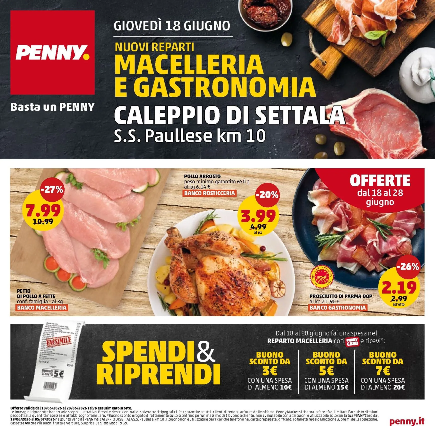Penny: Nuovi Reparti Macelleria e Gastronomia - Caleppio Di Settala da 18 giugno a 28 giugno di 2026 - Pagina del volantino 1