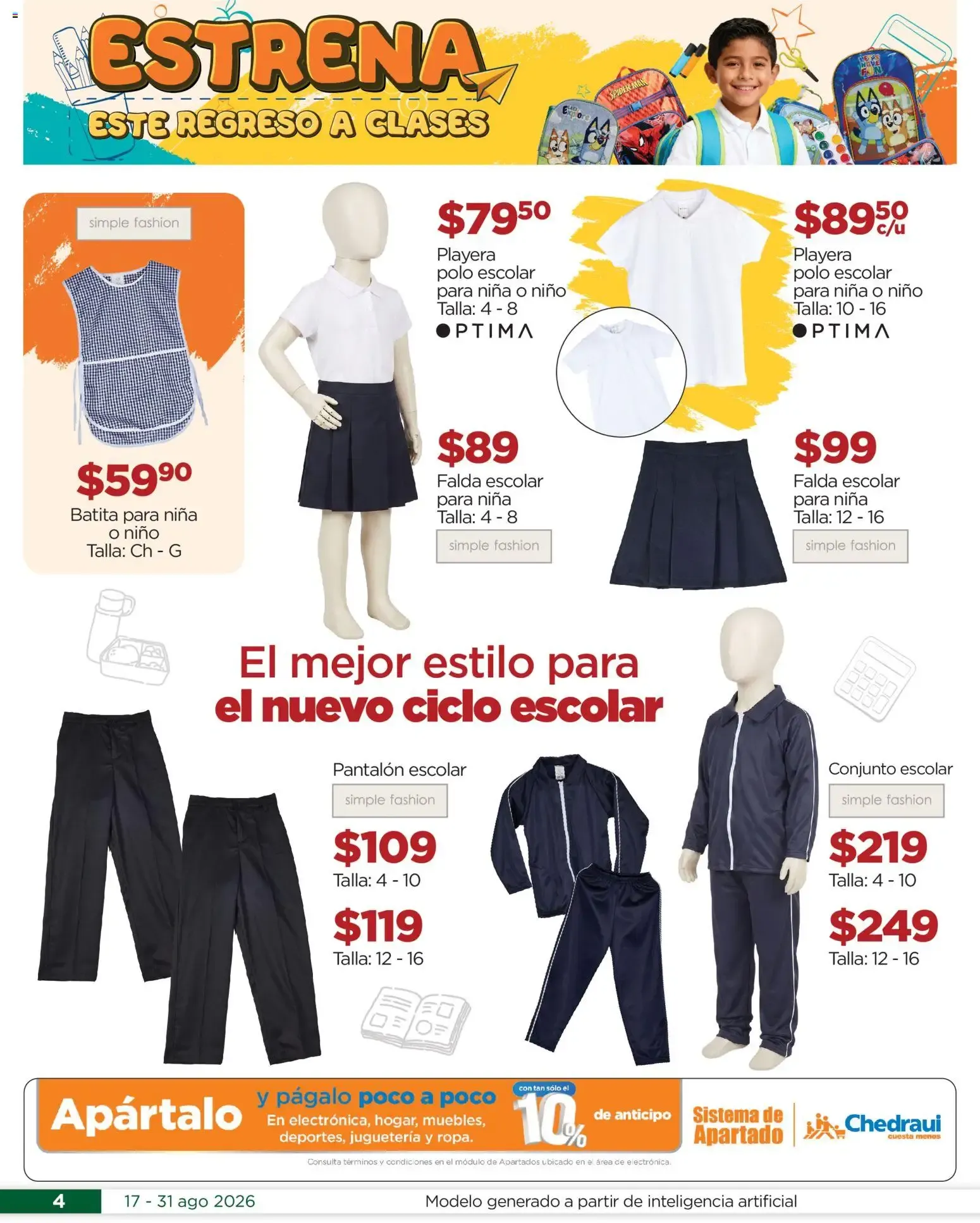 Catálogo de Chedraui folleto Estrena este regreso a clases (17/08/2026 - 31/08/2026) - catálogo en línea 17 de agosto al 31 de agosto 2026 - Pagina 4