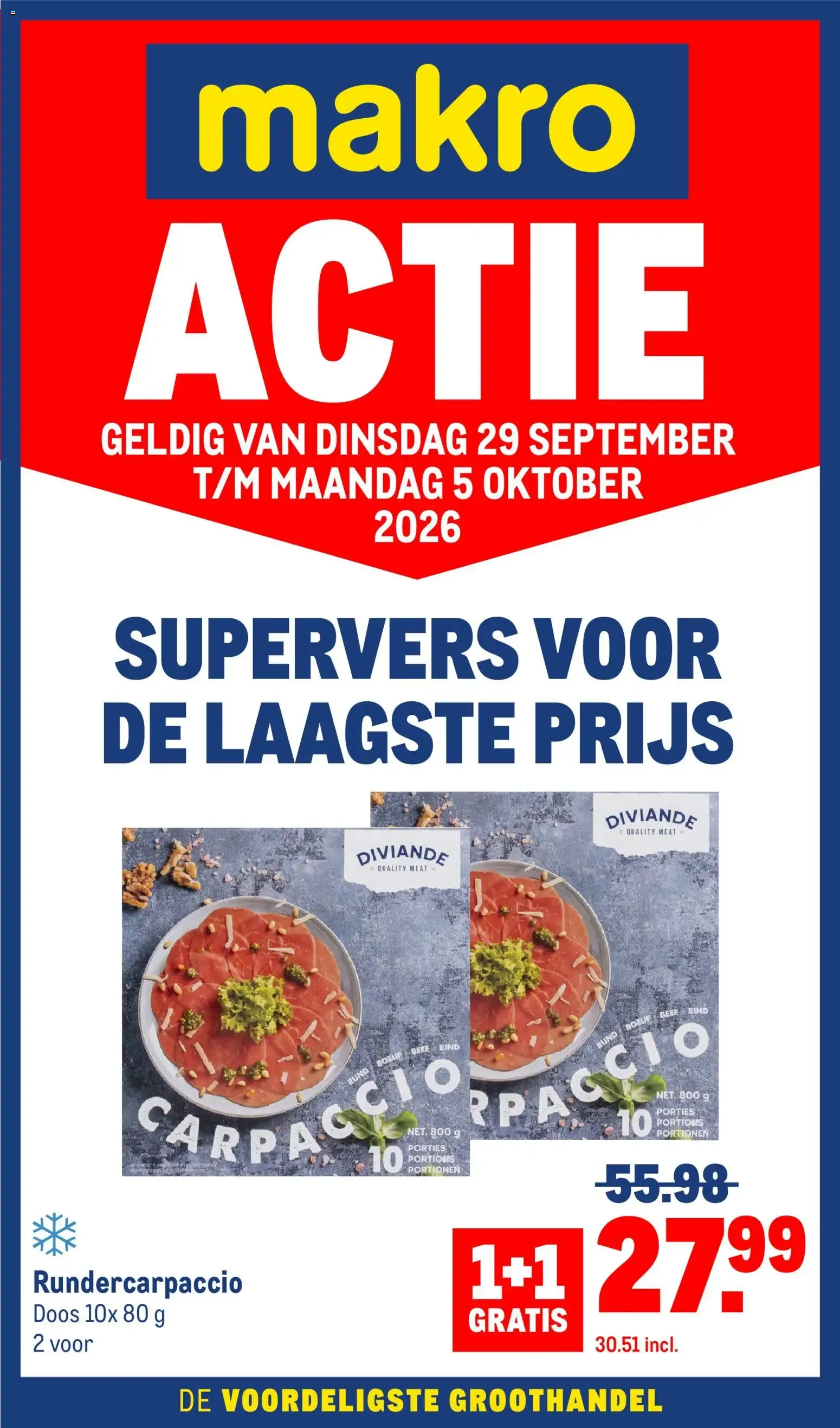 Makro folder vanaf 29-09-2026 || NIEUWE van 29 september tot 5 oktober 2026 - Folder pagina 1
