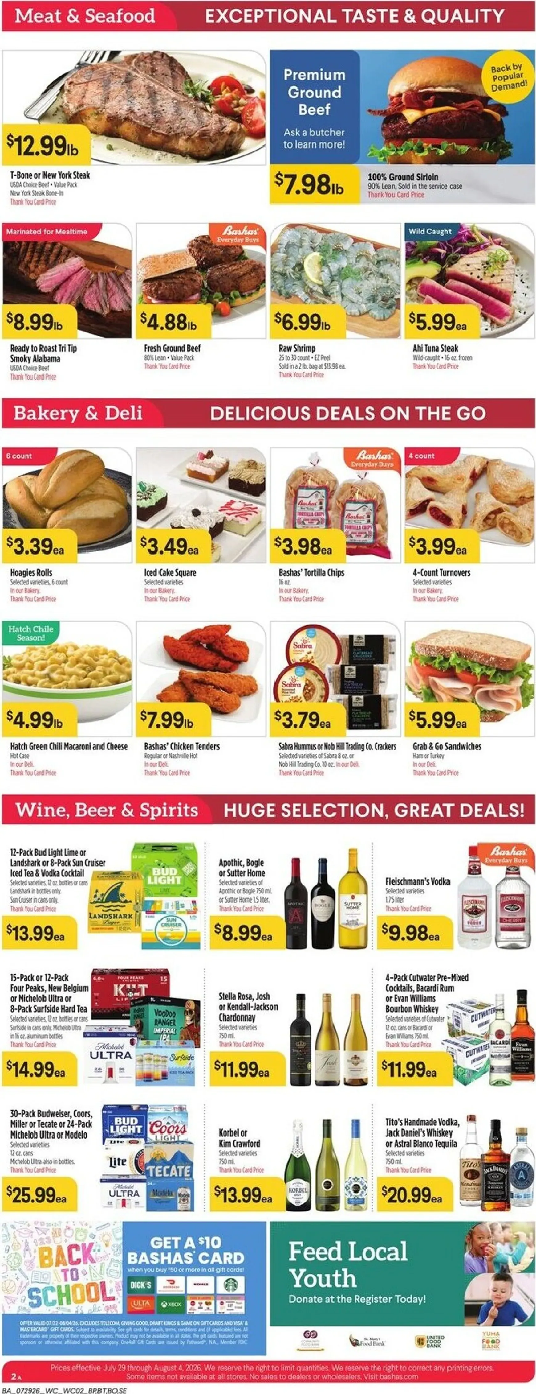 Weekly ad Current Bashas' leaflet valid from Wednesday 07/29/2026 to Tuesday 08/04/2026 from July 29 to August 4 2026 - Page 2