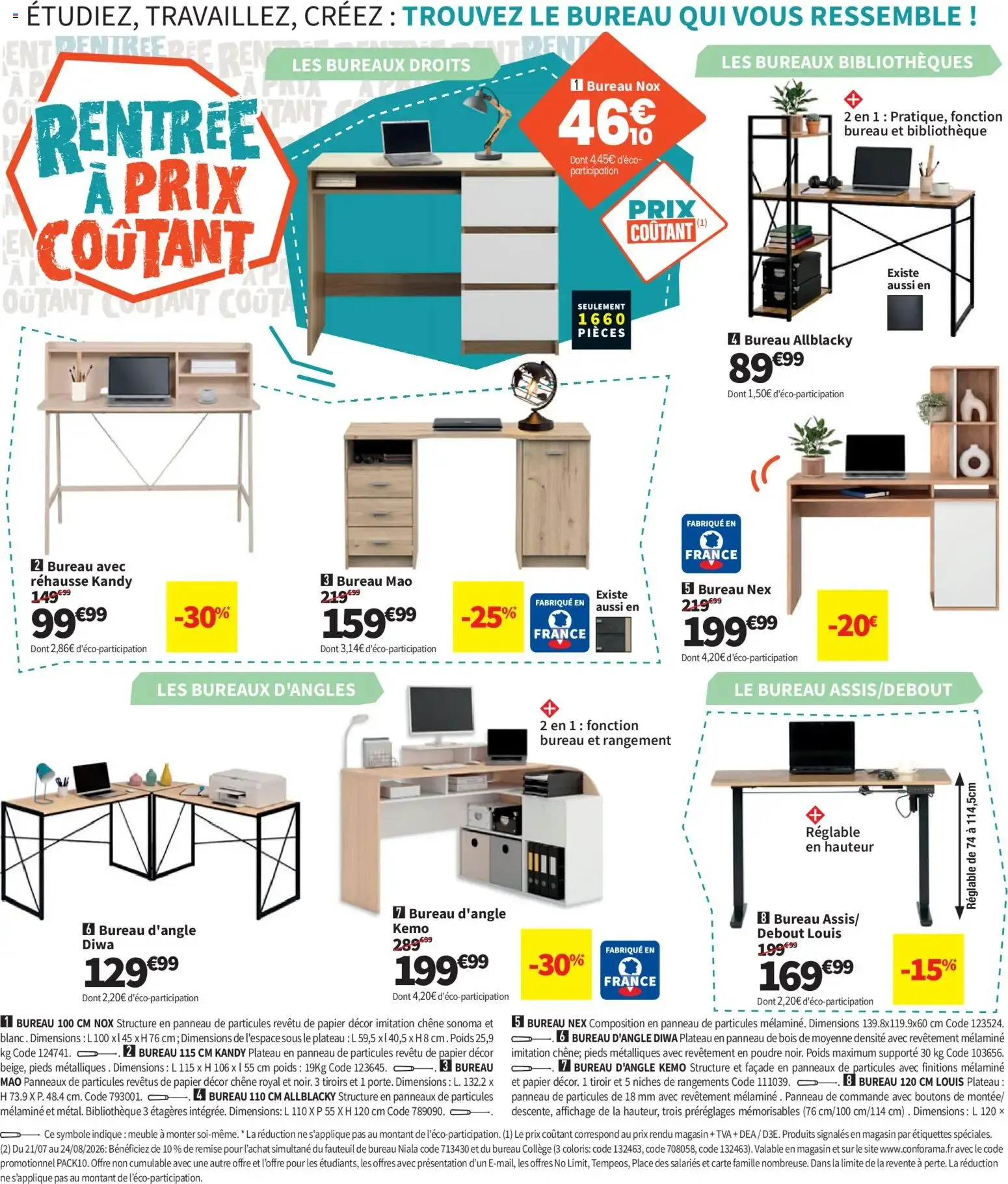 Conforama - Rentrée à Prix Coûtant du 21 juillet au 24 août 2026 - Catalogue page 4