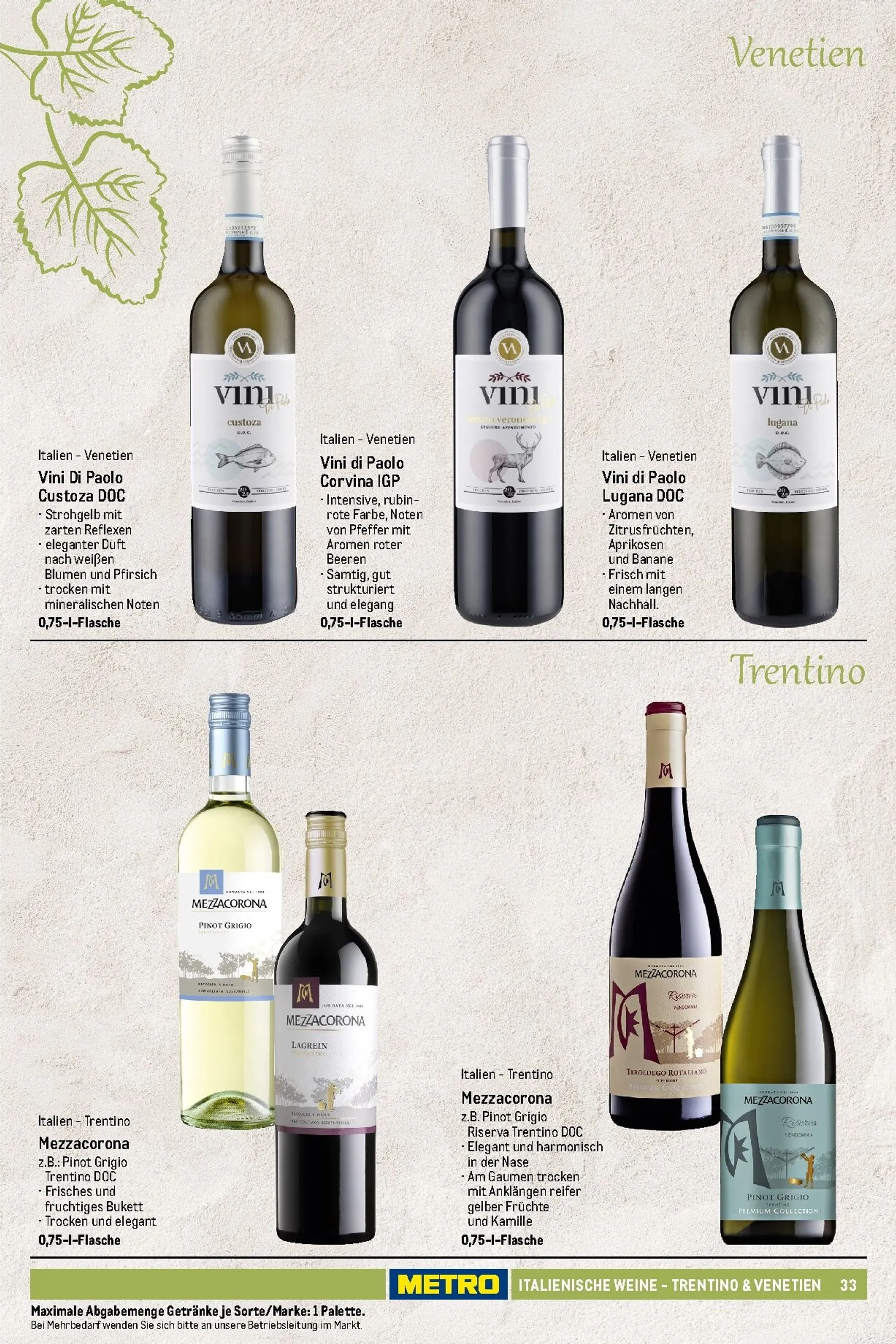 Sortimentskatalog Wein und Sekt für die perfekte Weinkarte von 1. November bis 30. September 2026 - Prospekt seite 34