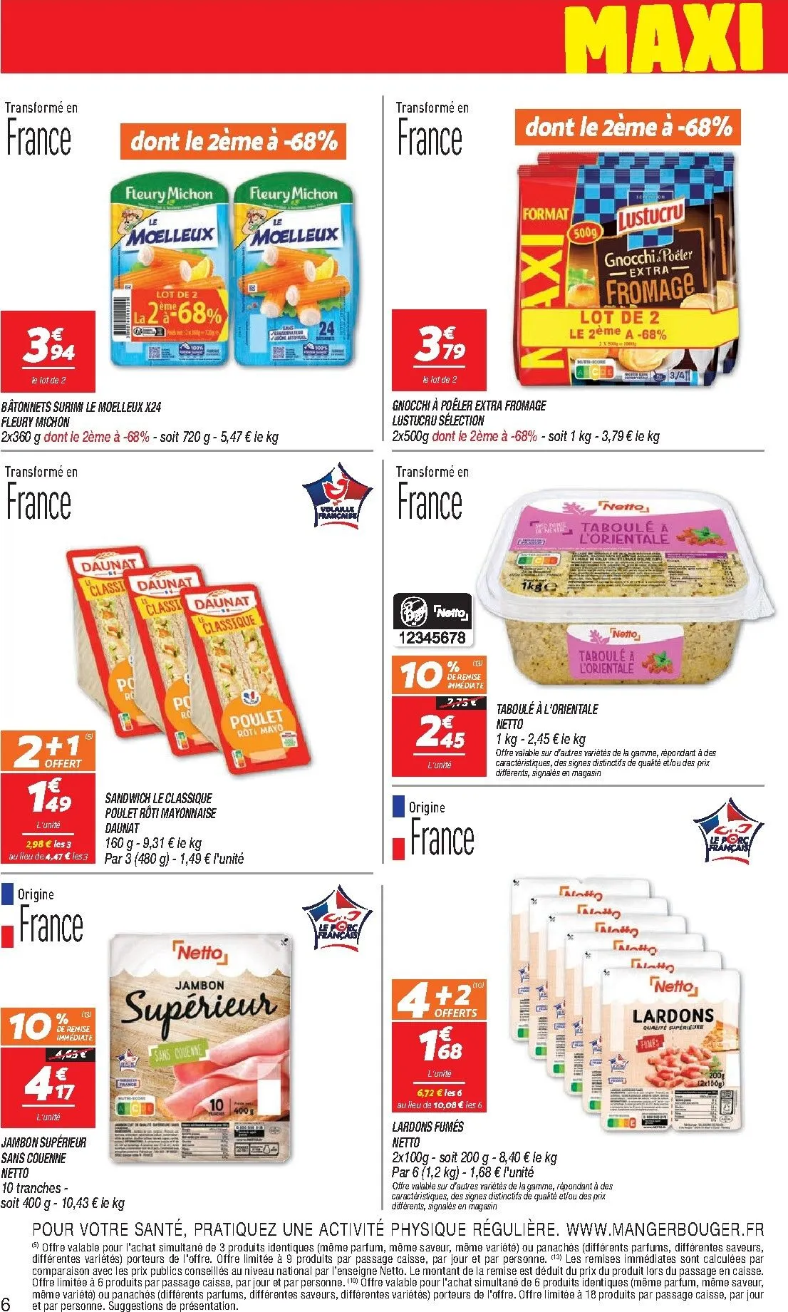 Flyer Netto - Maxi Volumes pour la semaine prochaine du du mardi 27/10/2026 au du lundi 09/11/2026 du 27 octobre au 9 novembre 2026 - Catalogue page 6