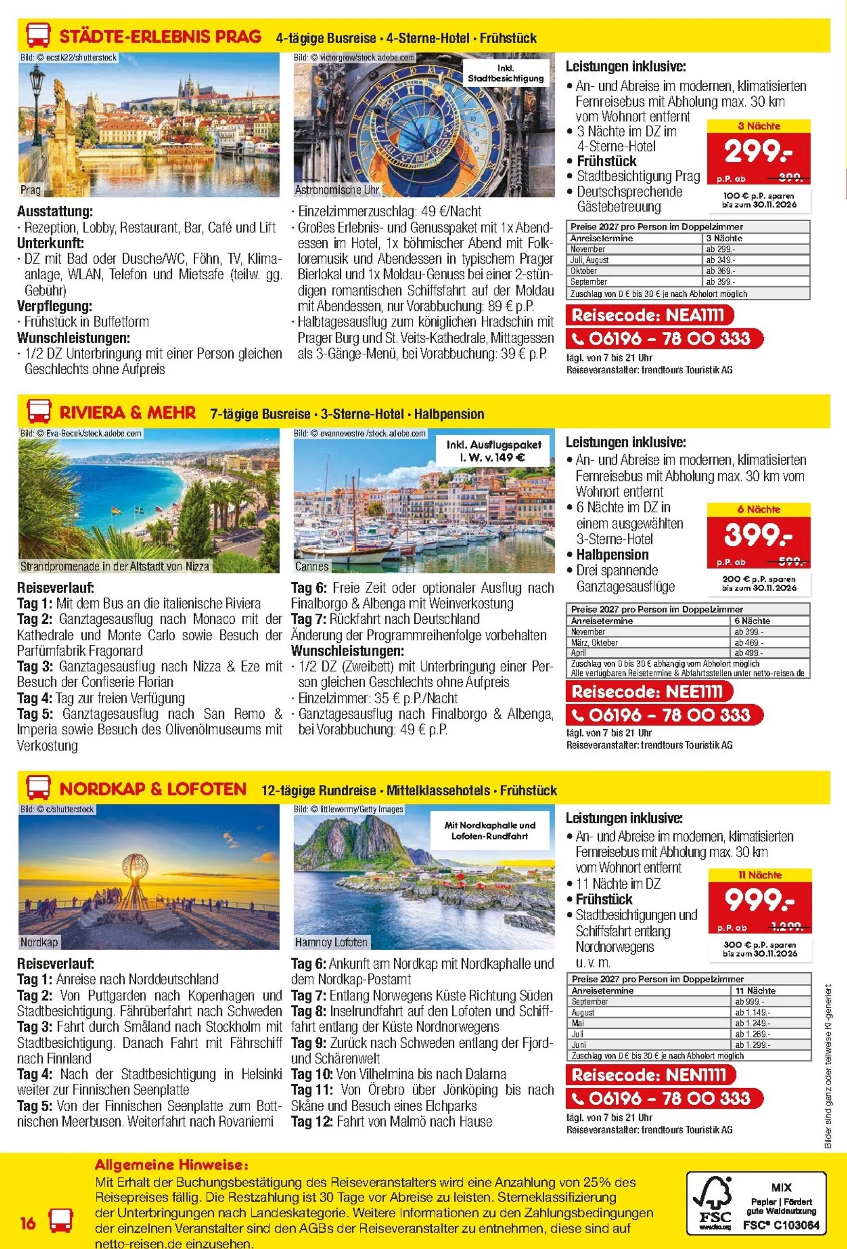 Netto Reisen Sonderausgabe von 15. Oktober bis 31. Oktober 2026 - Prospekt seite 16
