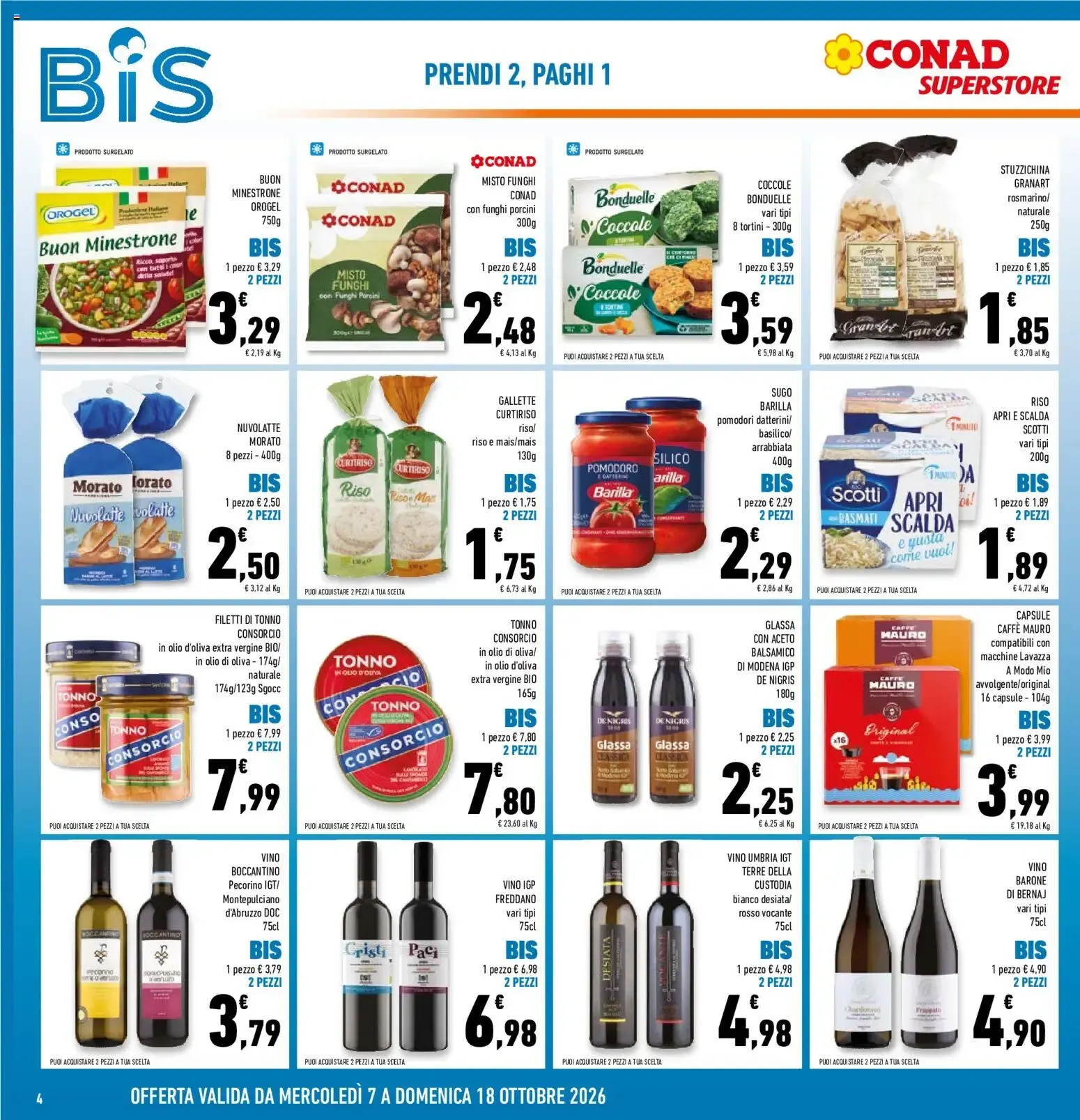 Anteprima volantino Conad dal 07/10/2026 prossima settimana da 7 ottobre a 18 ottobre di 2026 - Pagina del volantino 4