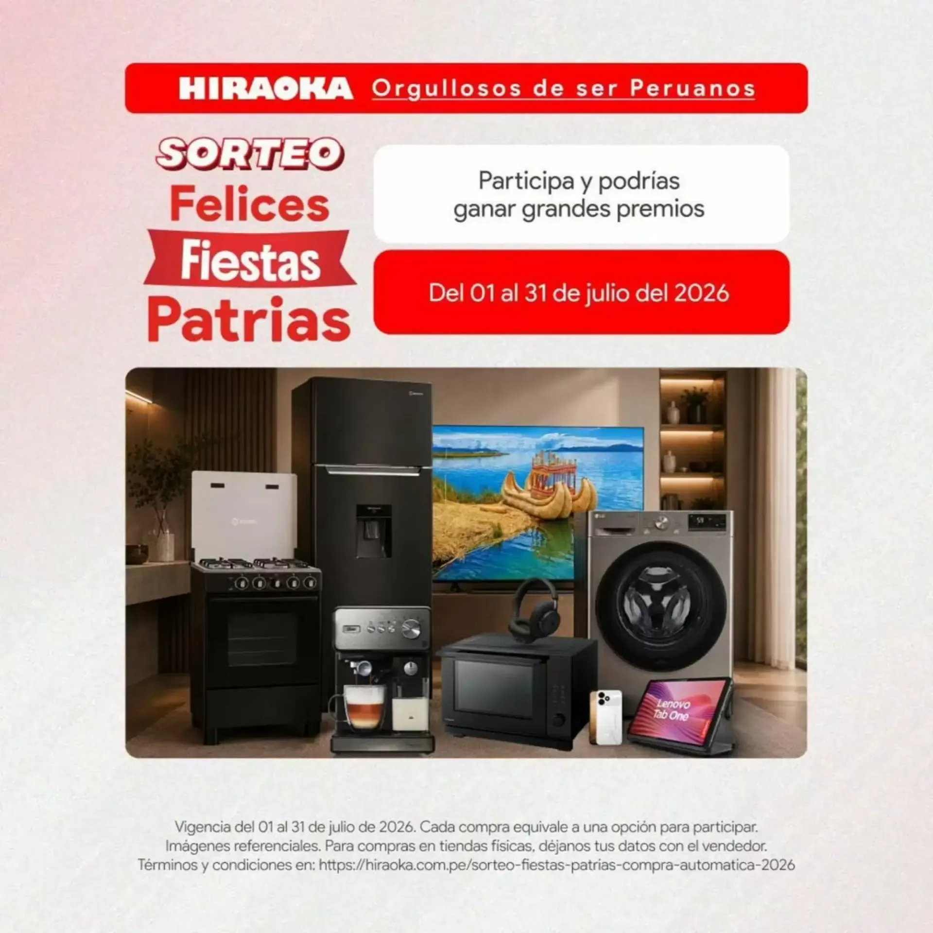 Sorteo Hiraoka Felices Fiestas Patrias