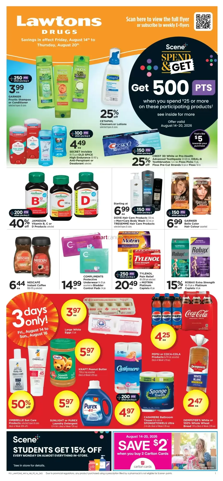 Lawtons DRUGS from August 14 to August 20 2026 - flyer page 1