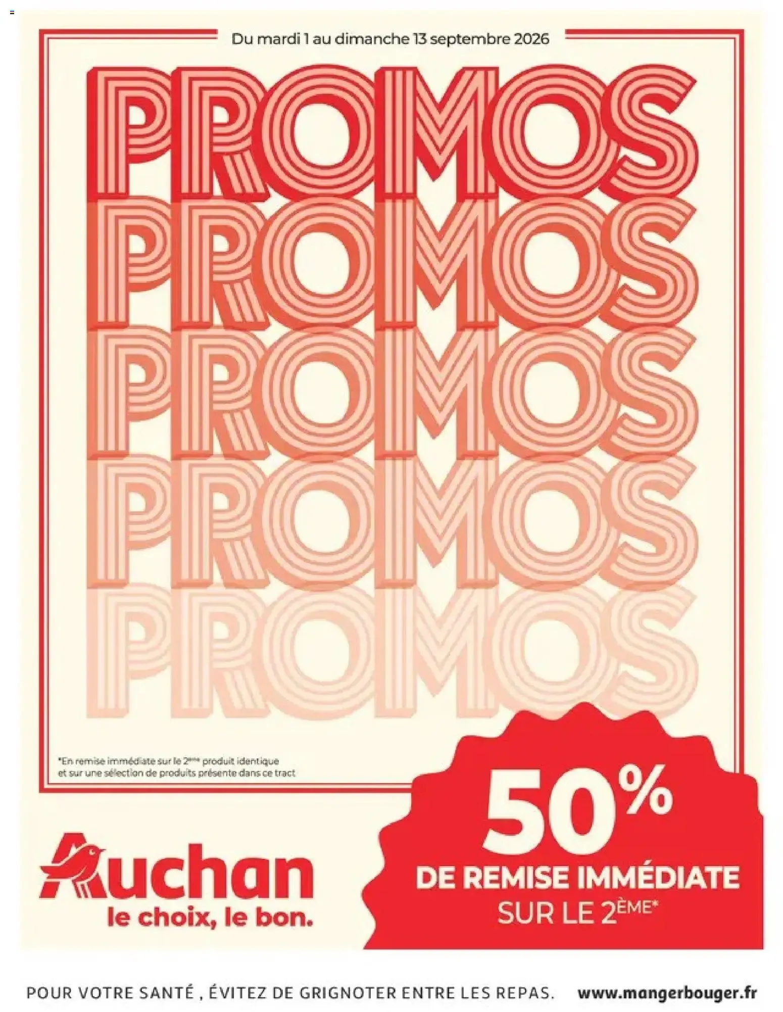 Auchan Les promos du moment à partir du 01/09/2026 - promo en ligne du 1 septembre au 13 septembre 2026 - Catalogue page 1