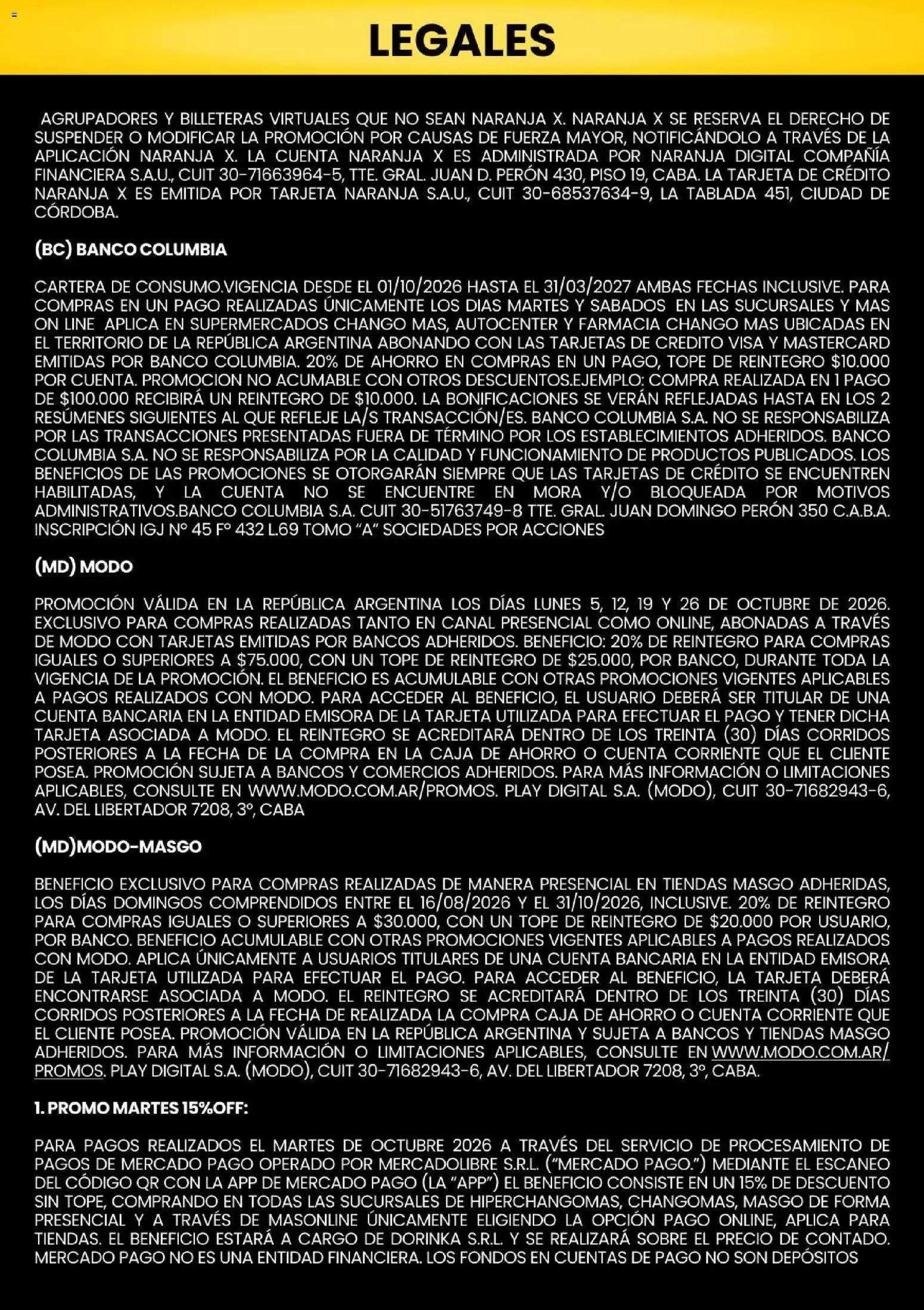 Ofertas de Changomas - Promos con Medios de Pago Octubre 2026 || del 01/10/2026 - 31/10/2026 || Catálogo 1 de octubre al 31 de octubre 2026 - Página 10 del catálogo