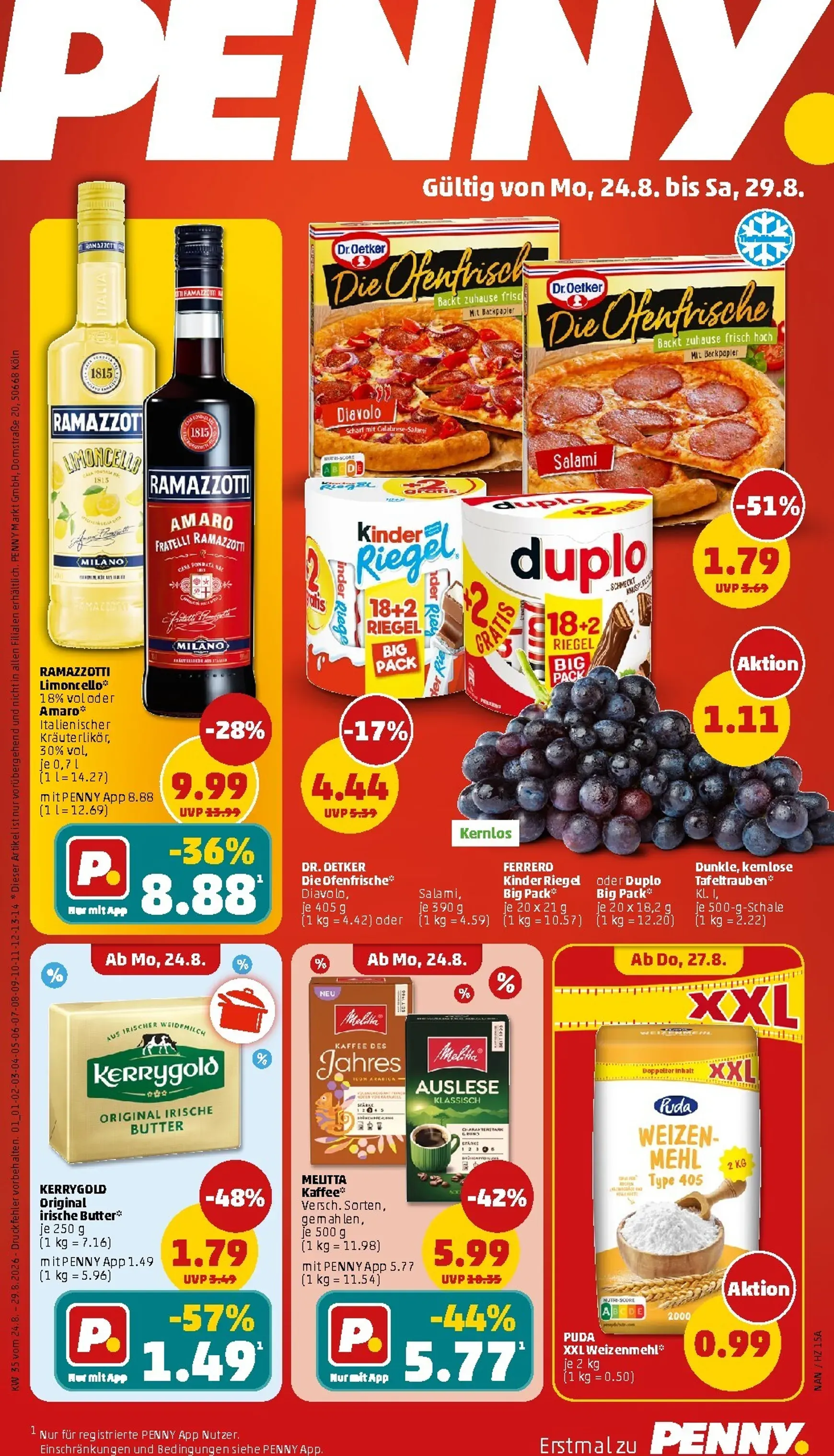 PENNY Prospekt – von Montag 24.08.2026 bis Samstag 29.08.2026 von 24. August bis 29. August 2026 - Prospekt seite 1