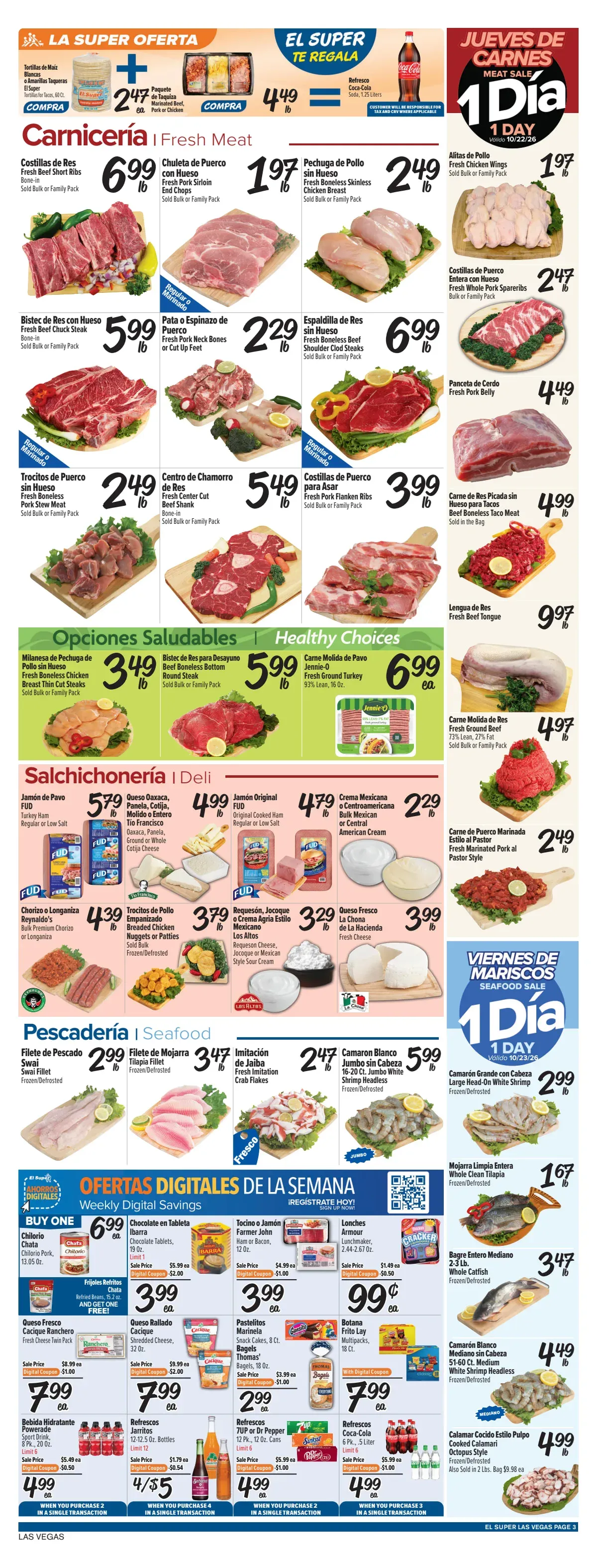 Weekly promotion Current El Super - Las Vegas leaflet valid from Wednesday 10/21/2026 to Tuesday 10/27/2026 spanning from October 21 to October 27 2026 - Page 3 for Catalogue 365