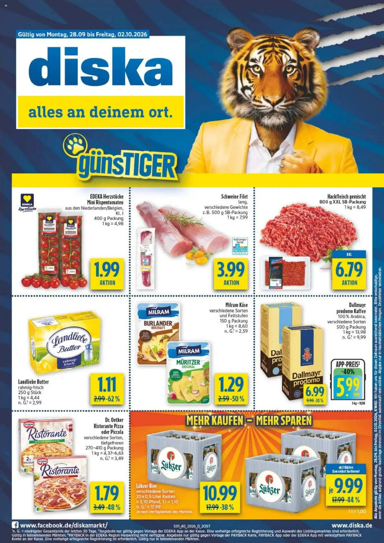 Diska Prospekt (ab 28.09.2026) zum Blättern von 28. September bis 2. Oktober 2026 - Prospekt seite 1