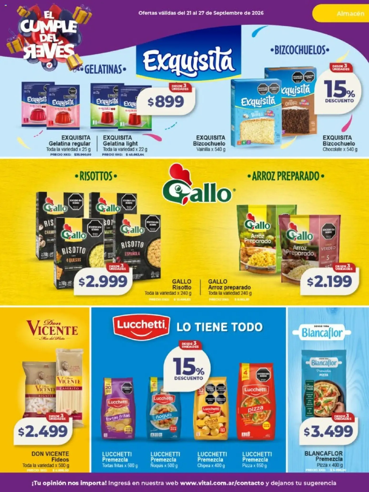 Ofertas de Vital Supermayorista - El Cumple del Jueves 21 de septiembre al 27 de septiembre 2026 - Página 21 del catálogo