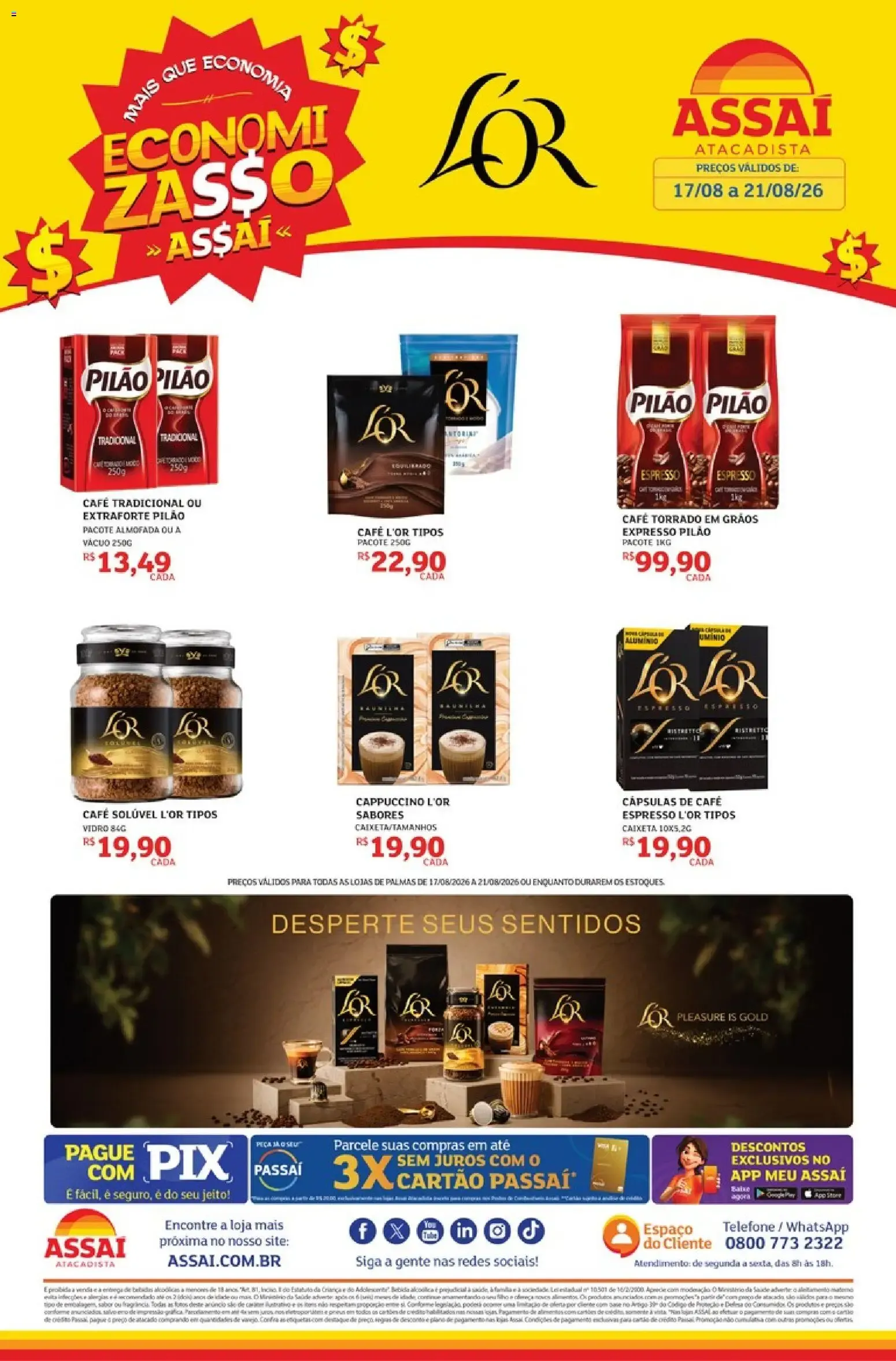 Encarte de Assaí Atacadista ofertas - TO de 17/08/2026 | Promoções Online 17 de agosto até 21 de agosto 2026 - Pagina 1