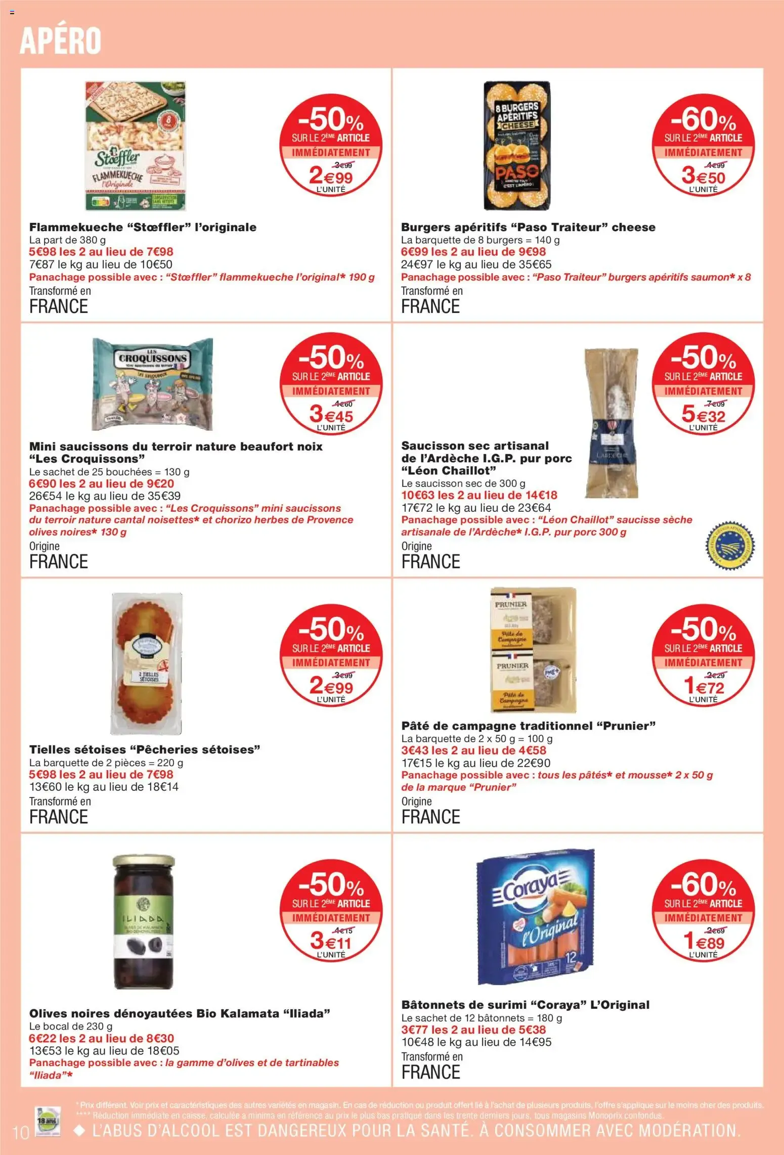 Monoprix: Hasta -50% en el 2do producto de una selección de productos mediterráneos du 2 juin au 14 juin 2026 - Catalogue page 10