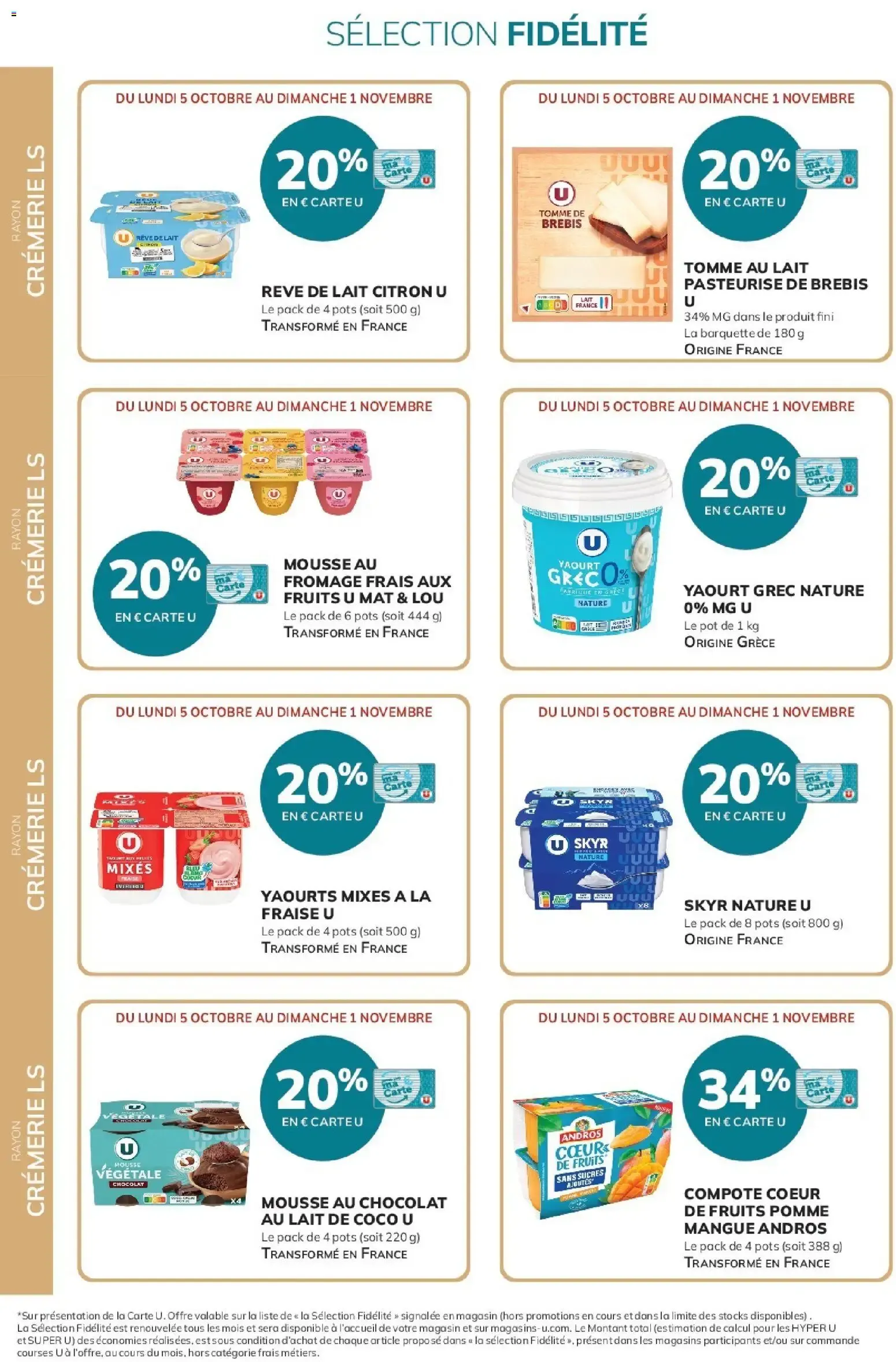 Super U - Ma sélection Carte U Octobre à partir du 05/10/2026 - promo en ligne du 5 octobre au 1 novembre 2026 - Catalogue page 6