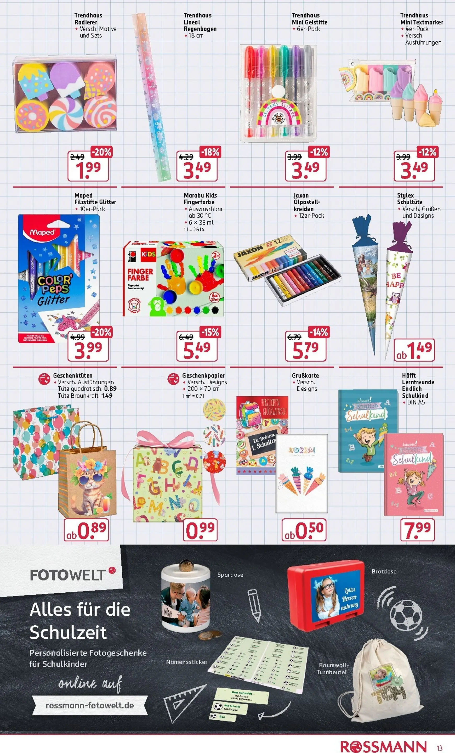 ROSSMANN - Schul-aktion und Spielwaren Angebote von 29. Juni bis 25. August 2026 - Prospekt seite 13