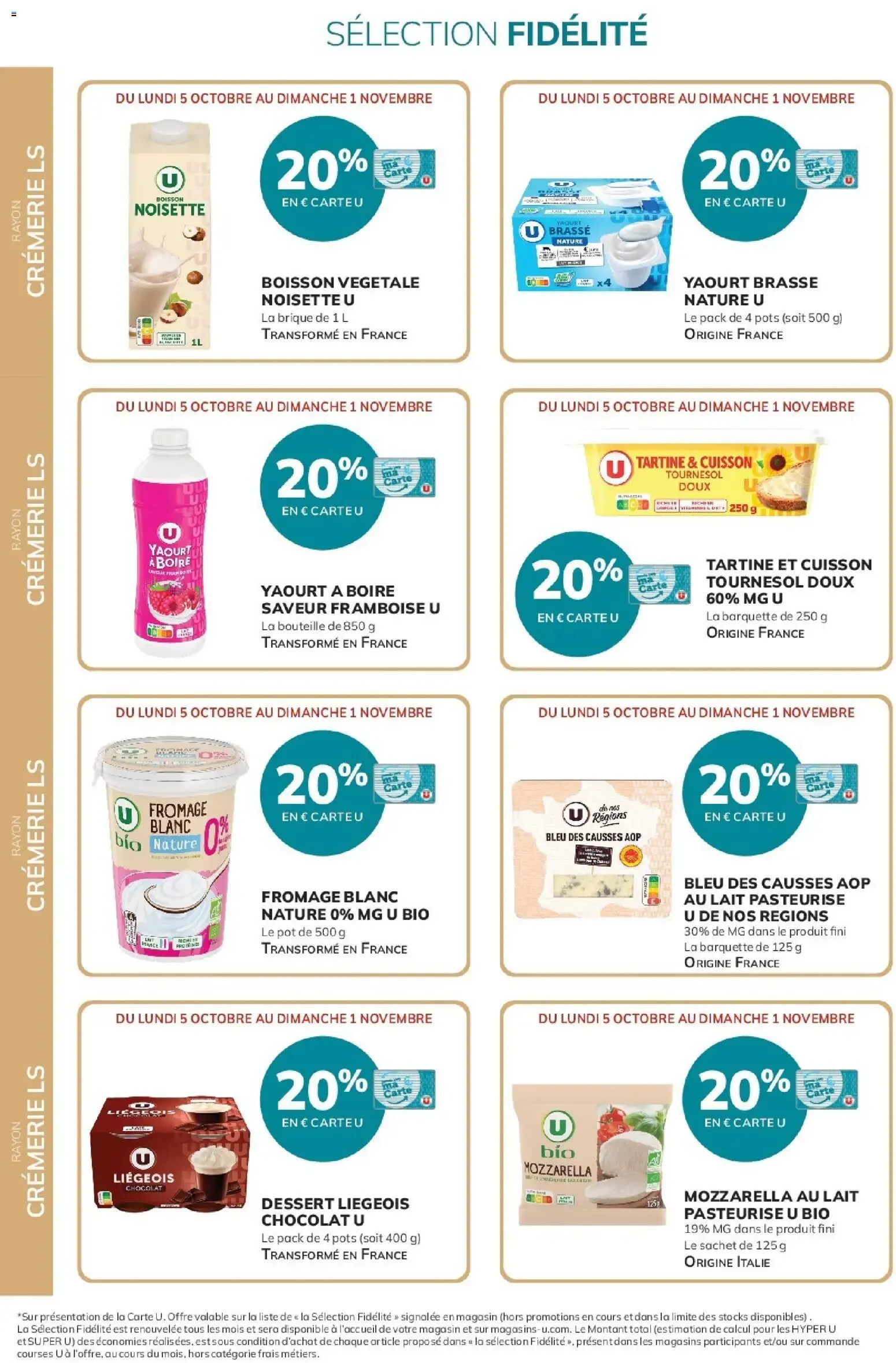 20% reversés sur votre Carte U du 5 octobre au 1 novembre 2026 - Catalogue page 4