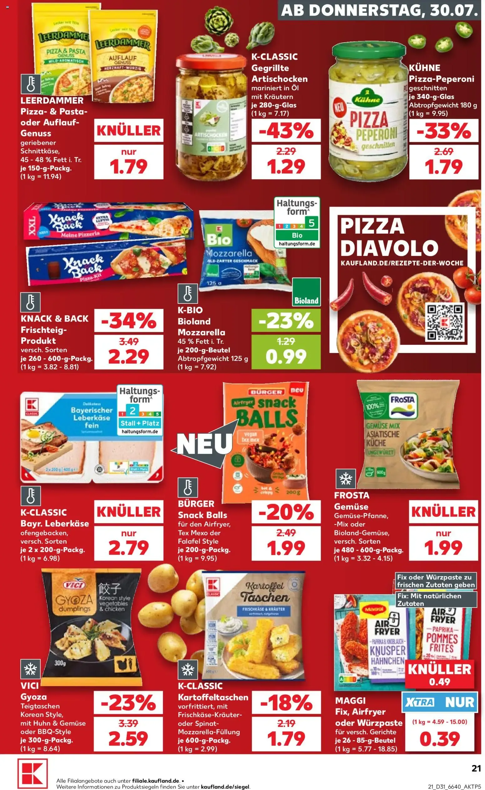 Prospekt Kaufland ab 30.07.2026 » Angebote Online zum Blättern von 30. Juli bis 5. August 2026 - Prospekt seite 21