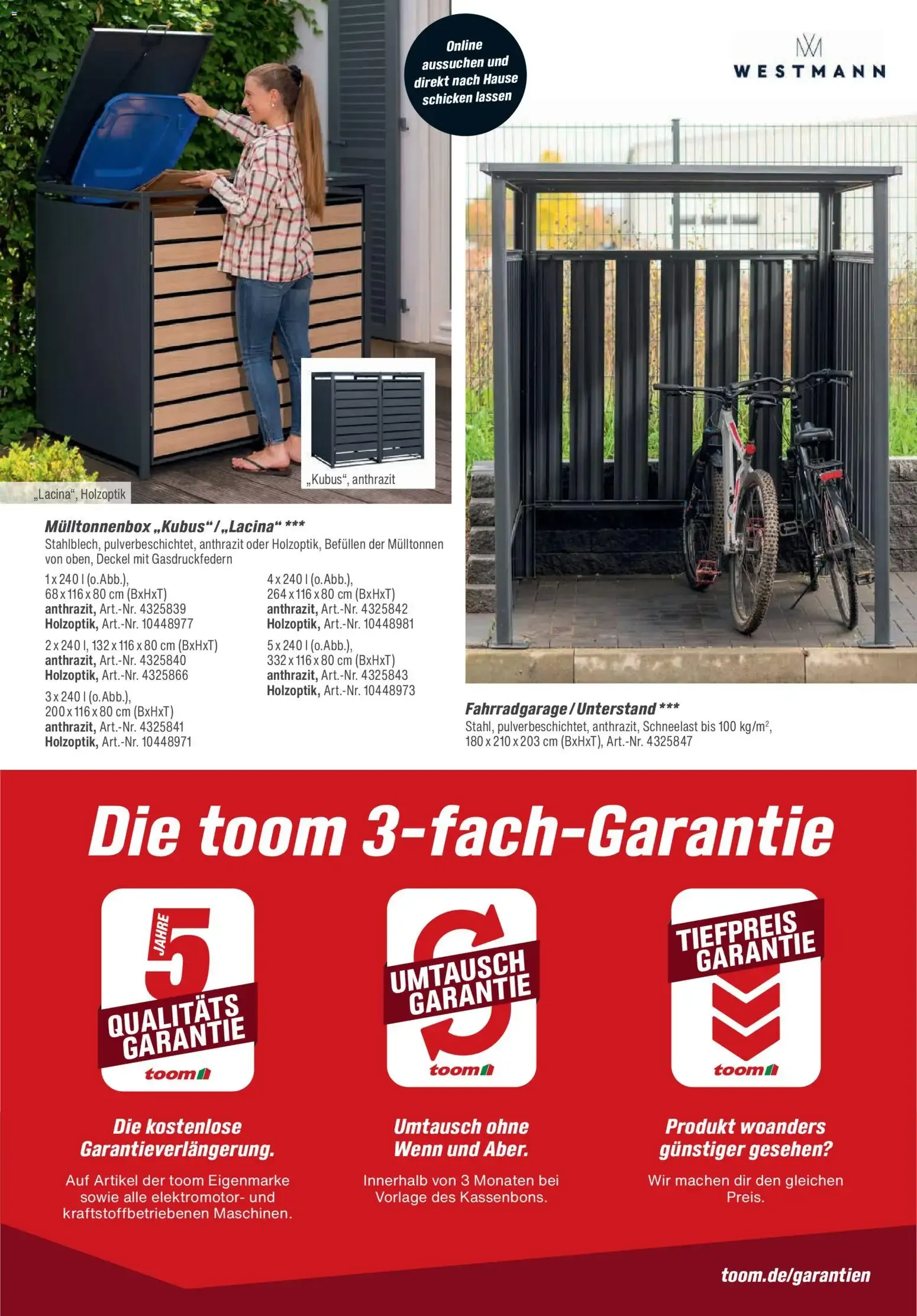 Toom Baumarkt Gartenhäuser & Carports 2026 (ab 20.02.2026) zum Blättern von 20. Februar bis 30. Juni 2026 - Prospekt seite 41