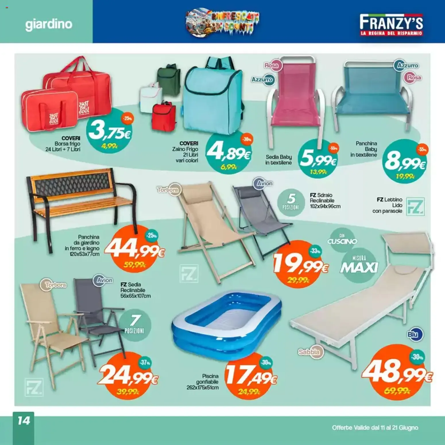 Franzy's volantino dal 11/06/2026 - online Offerte da 11 giugno a 21 giugno di 2026 - Pagina del volantino 14