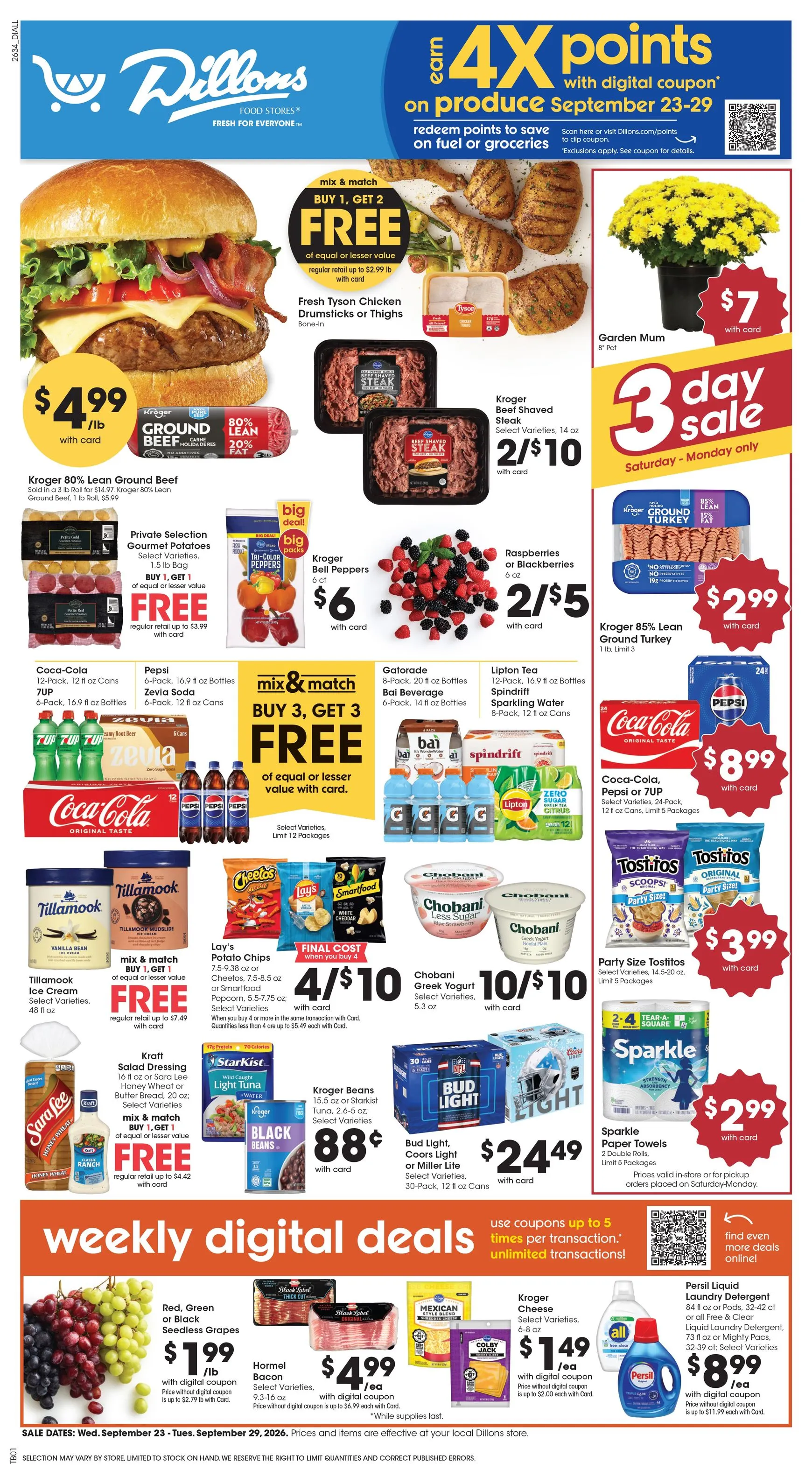 Weekly ad Future Dillons flyer valid from Wednesday 09/23/2026 to Tuesday 09/29/2026 from September 23 to September 29 2026 - Page 1