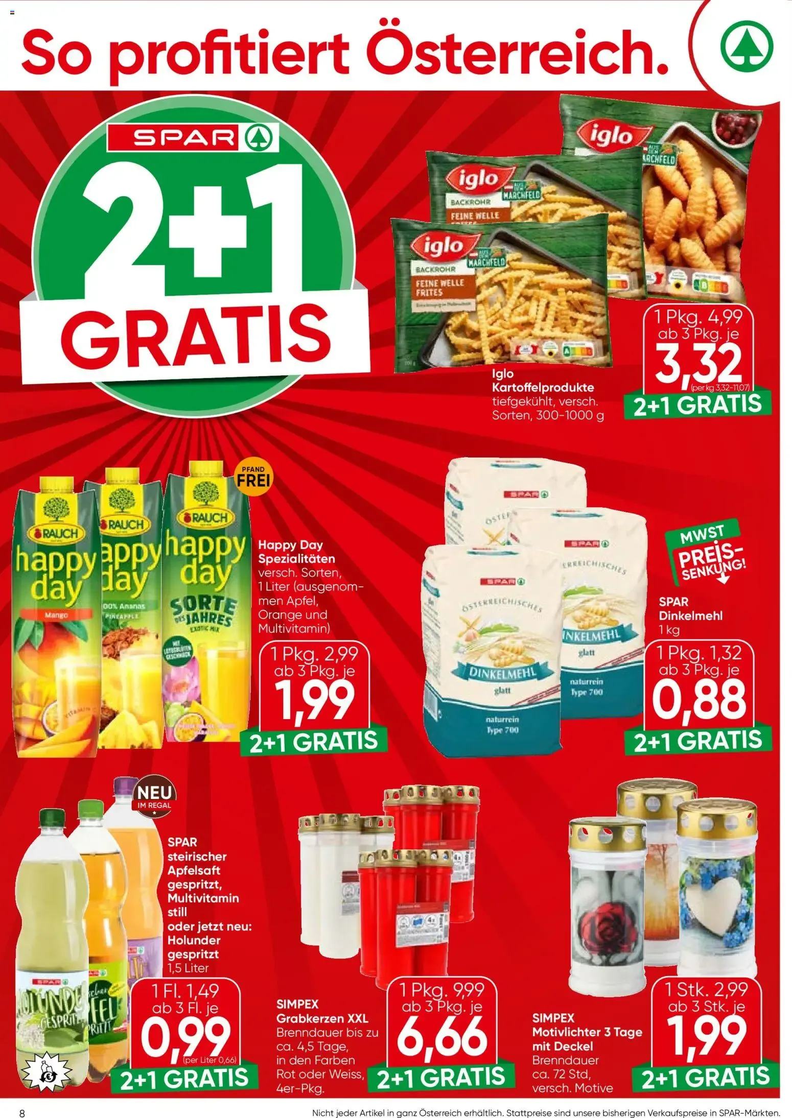 Spar Flugblatt (24.09.2026) - Angebote und Prospekt von 24. September bis 7. Oktober 2026 - Flugblätt seite  8