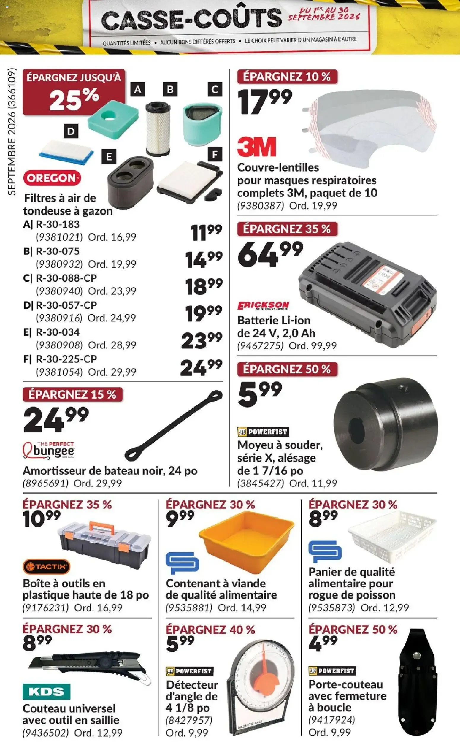 Princess Auto Casse-Coûts from September 1 to September 30 2026 - flyer page 6