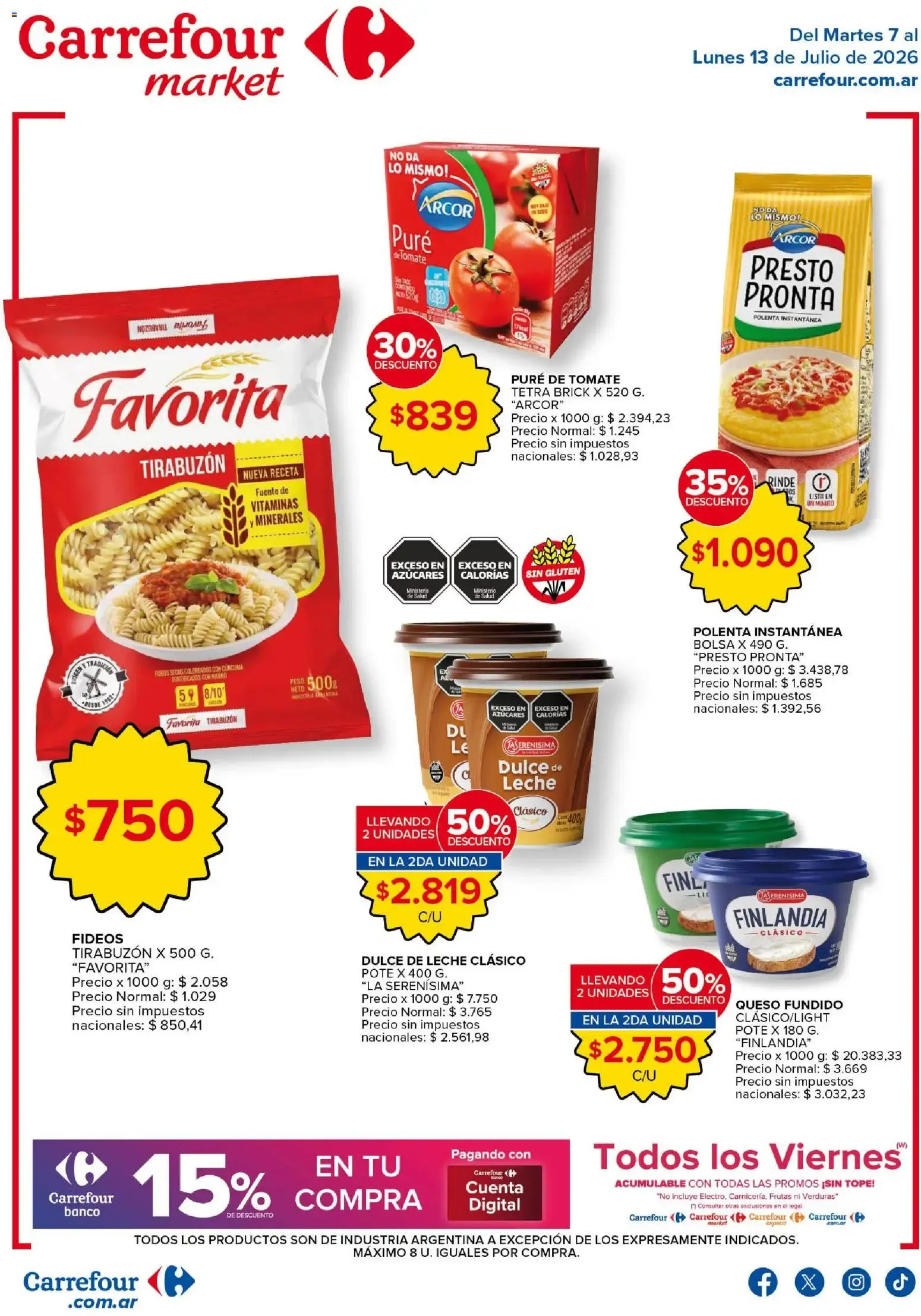 Ofertas de Carrefour Market 7 de julio al 13 de julio 2026 - Página 1 del catálogo