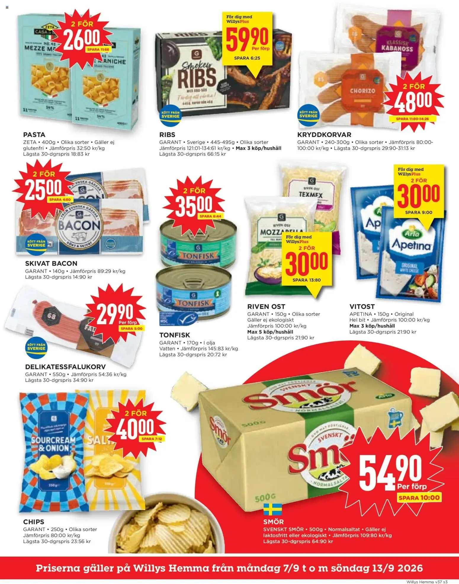 Willys erbjudanden Hemma från 07/09/2026 - 13/09/2026 > Reklamblad nuvarande rabatter från 7 september till 13 september 2026 - Reklamblad sidor 3
