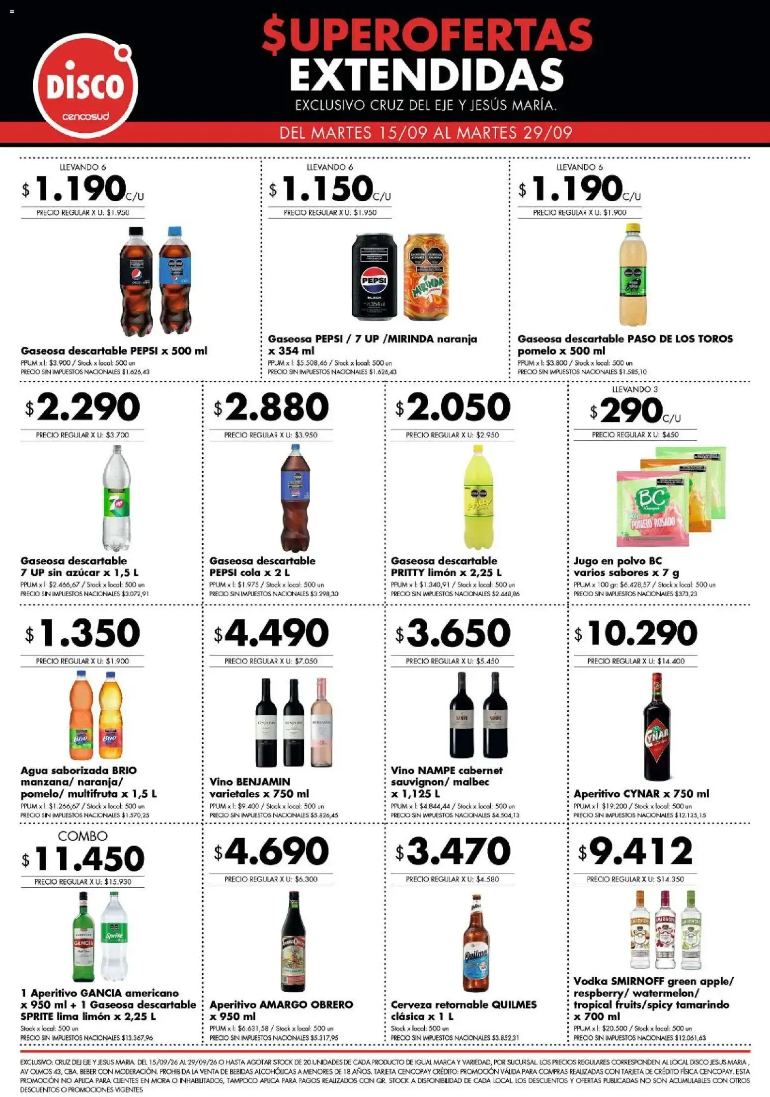 Ofertas de Disco - Superofertas extendidas - Cruz del Eje y Jesus Maria del 15/09/2026 - 29/09/2026 15 de septiembre al 29 de septiembre 2026 - Página 4 del catálogo