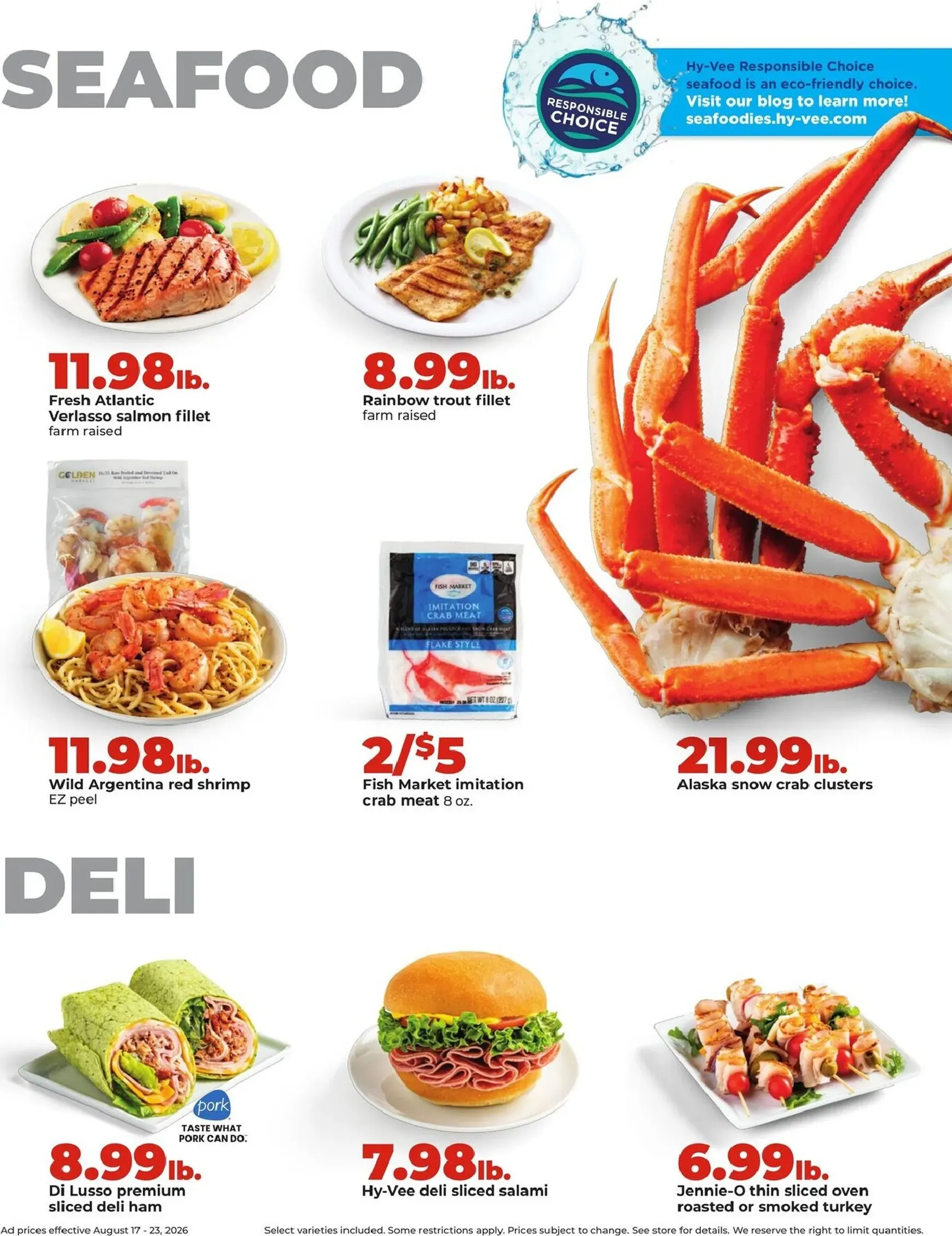 Weekly promotion Current Hy Vee leaflet valid from Monday 08/17/2026 to Sunday 08/23/2026 spanning from August 17 to August 23 2026 - Page 12 for Catalogue 365