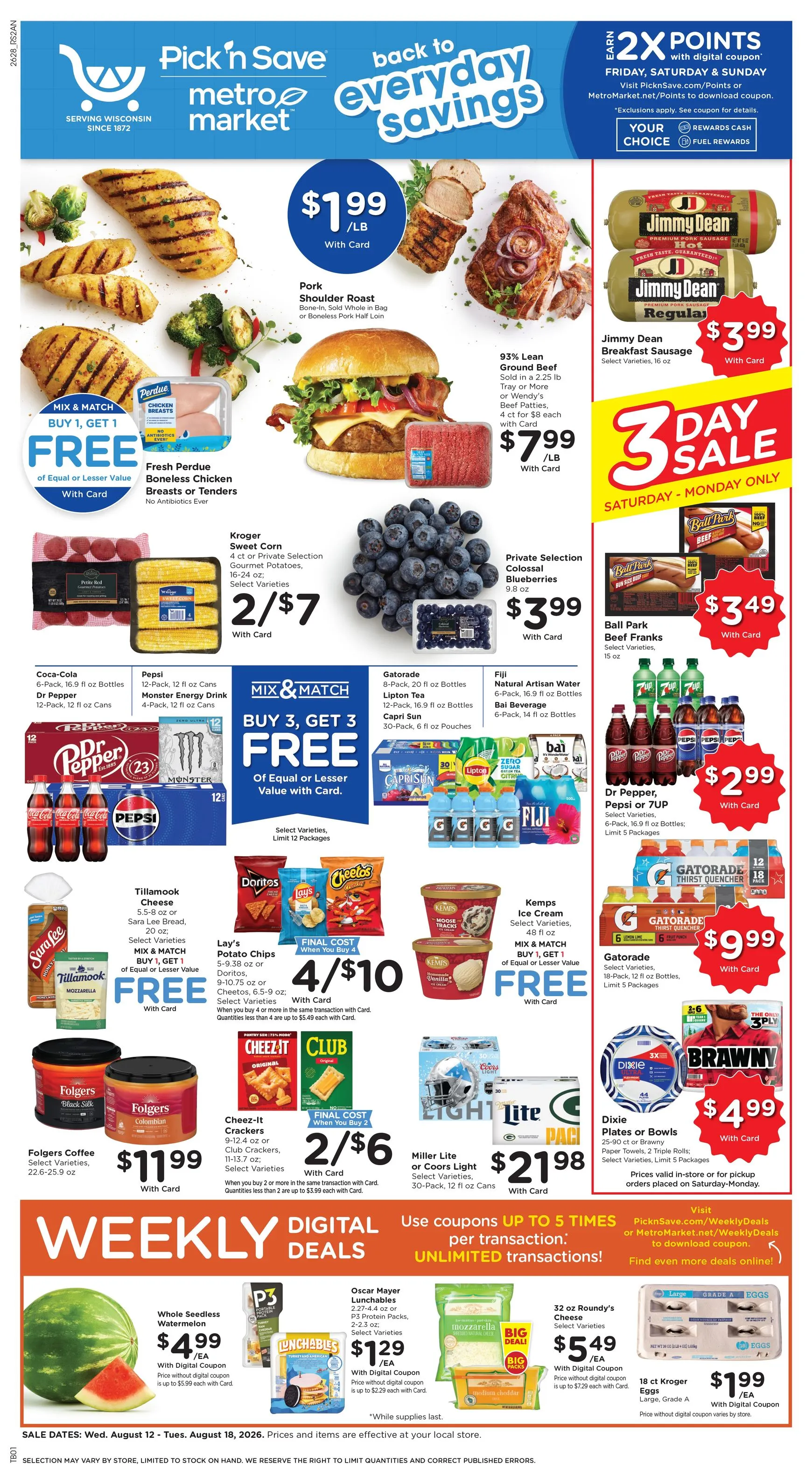 Weekly ad Pick'n Save metro market - Back to Everyday Savings from August 12 to August 18 2026 - Page 1