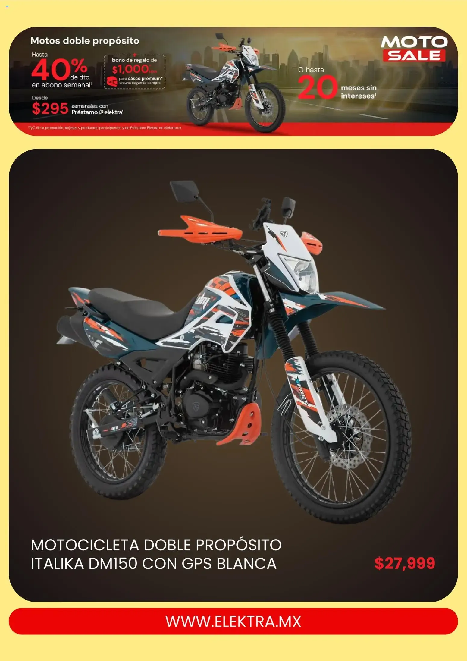 Catálogo de MOTO SALE de Elektra 26 de septiembre al 24 de octubre 2026 - Pagina 4