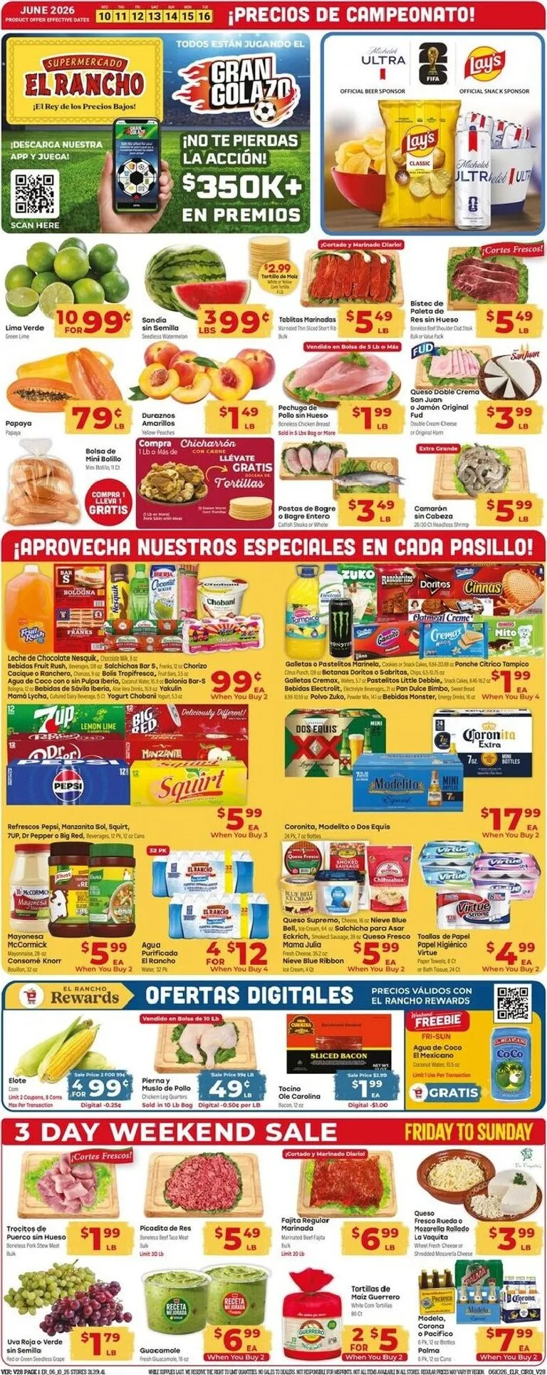 Current El Rancho leaflet valid from Wednesday 06/10/2026 to Tuesday 06/16/2026