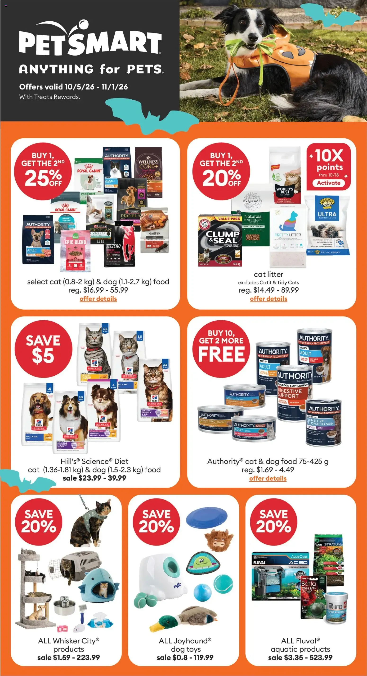 Petsmart weekly flyer / circulaire from Oct 5, 2026 > weekly specials & deals from October 5 to November 1 2026 - flyer page 1