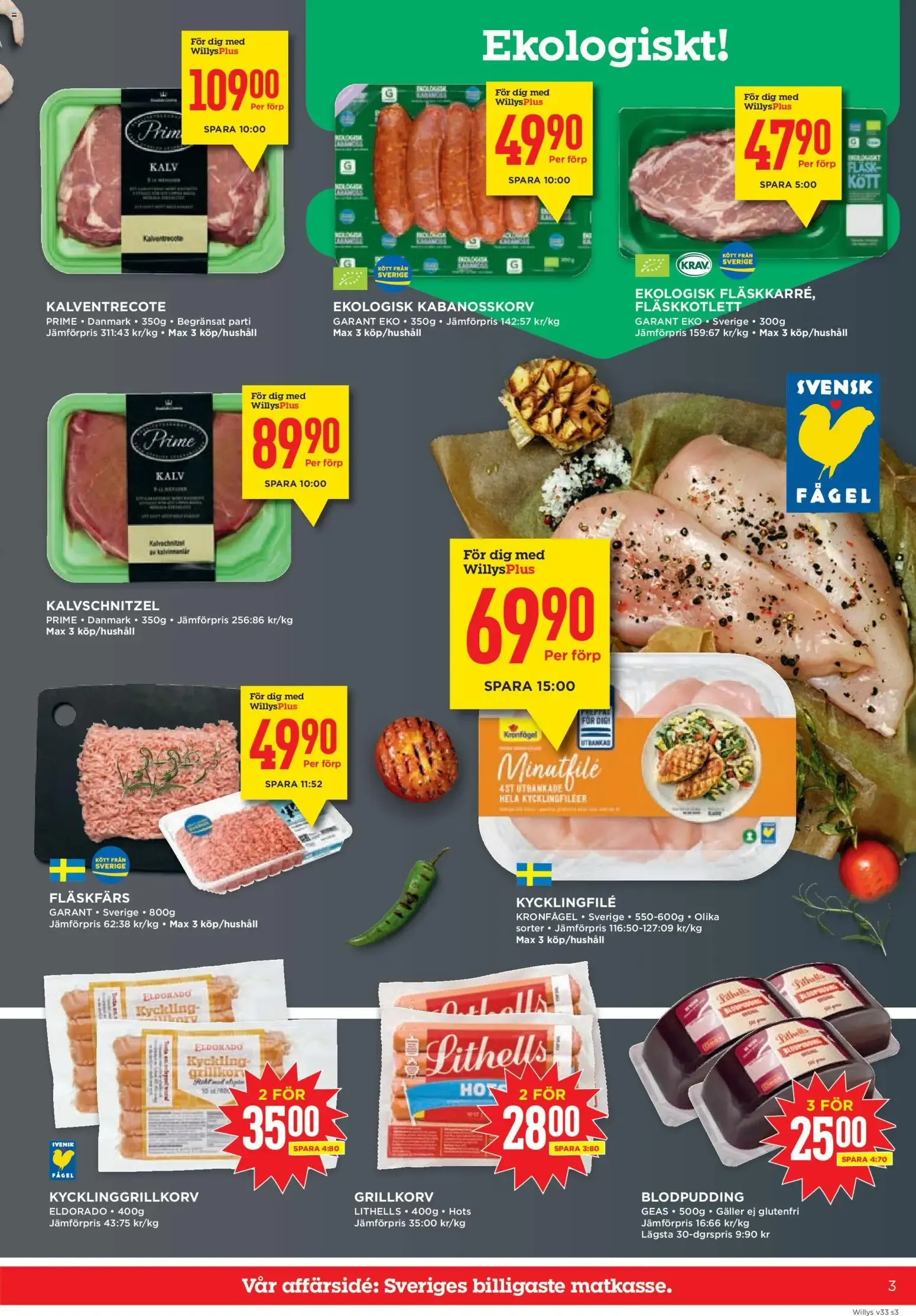 Willys erbjudanden från 02/08/2026 - 16/08/2026 > Reklamblad nuvarande rabatter från 10 augusti till 16 augusti 2026 - Reklamblad sidor 3
