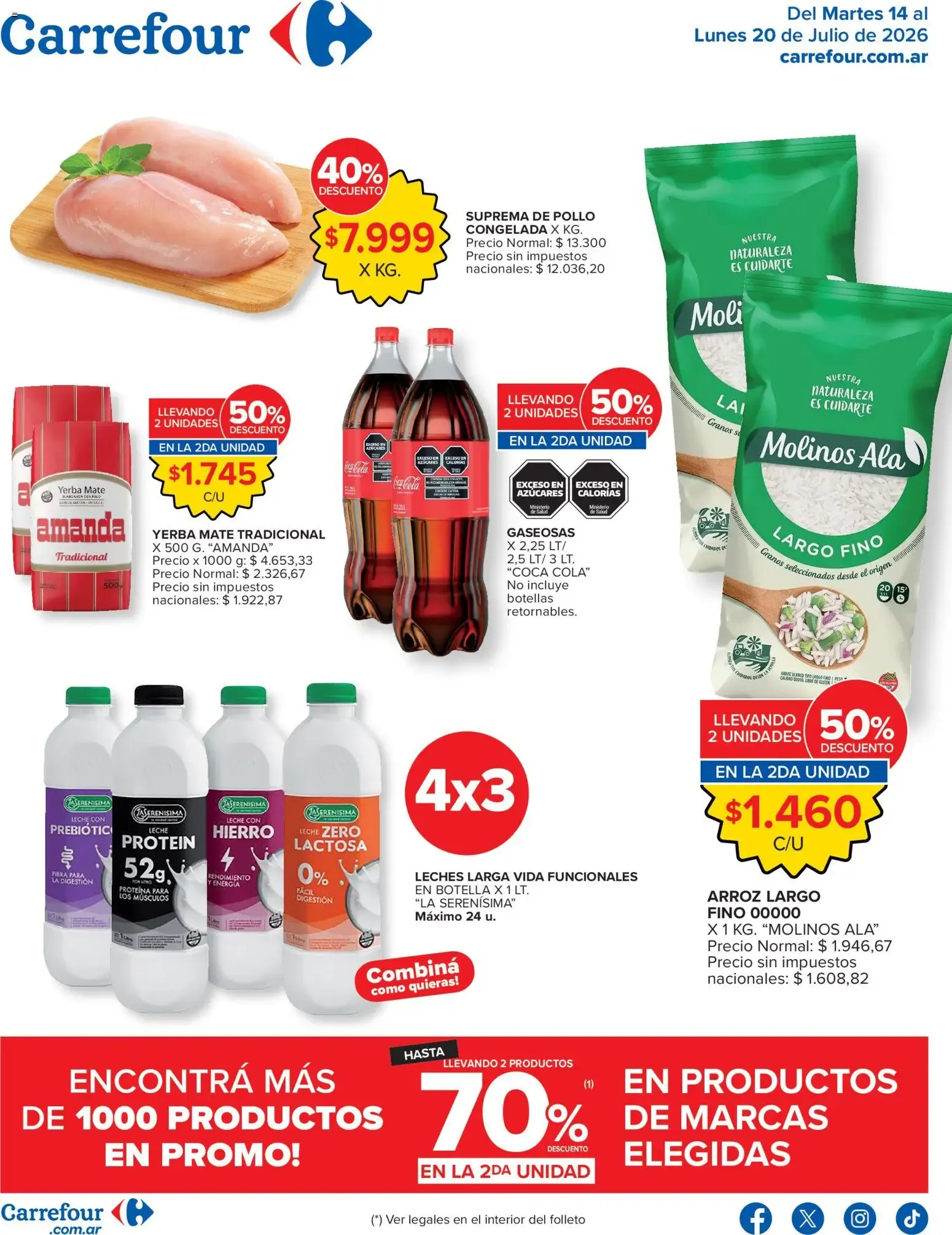 Ofertas de Carrefour ofertas || del 14/07/2026 - 21/07/2026 || Promociones 14 de julio al 20 de julio 2026 - Página 1 del catálogo
