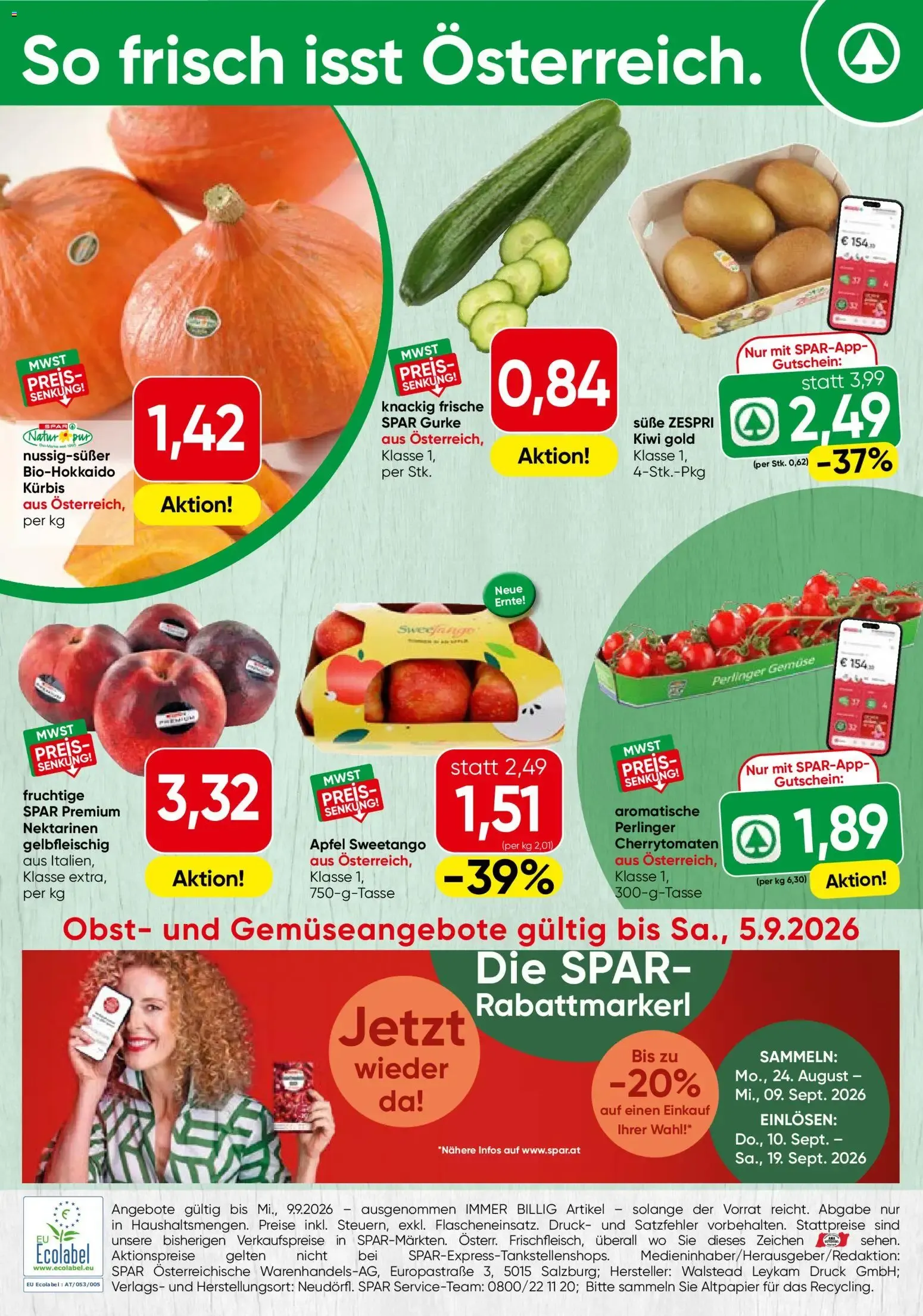 Spar - Flugblatt (03.09.2026) - Angebote und Prospekt von 3. September bis 9. September 2026 - Flugblätt seite  16