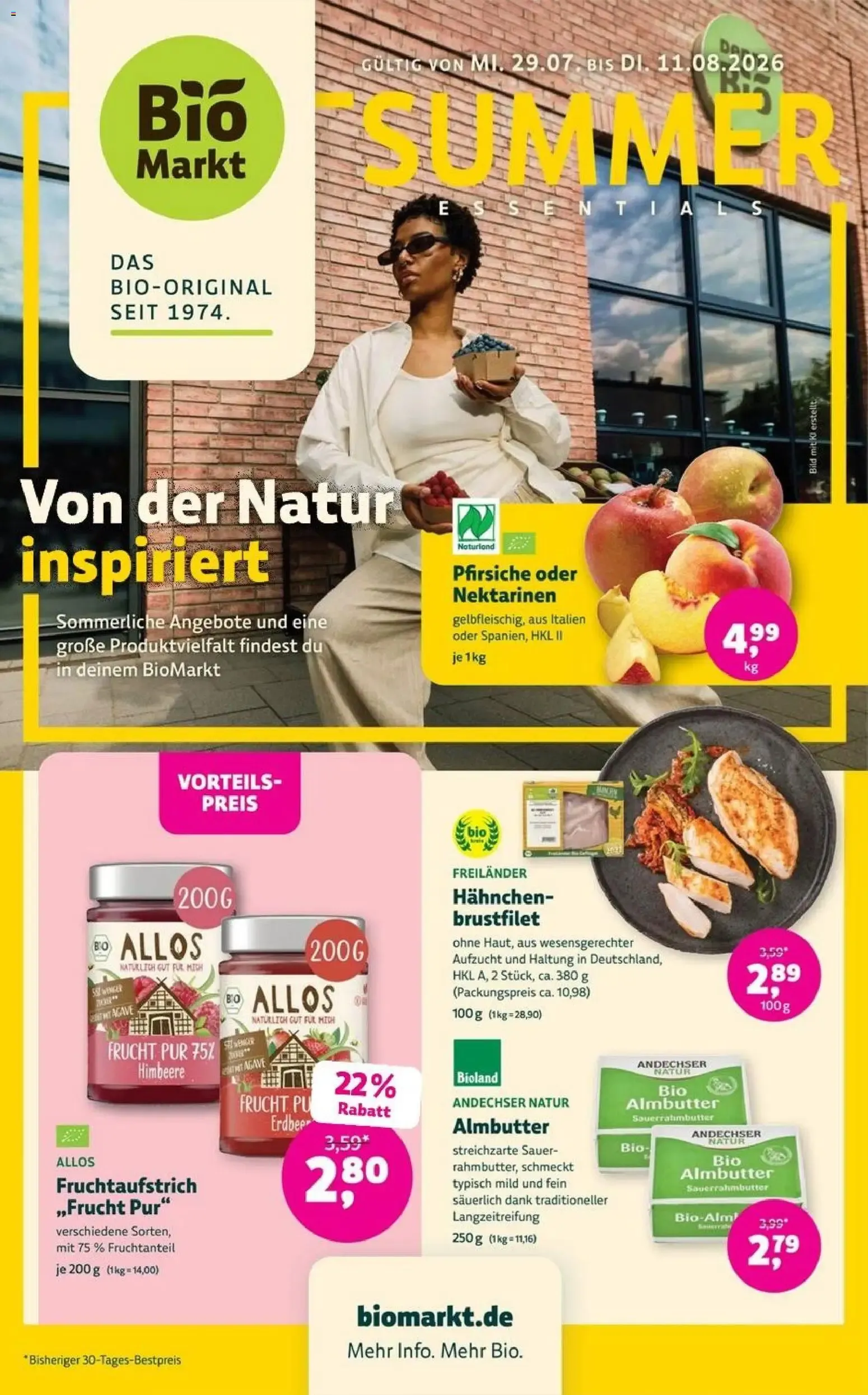 BioMarkt Prospekt (ab 29.07.2026) zum Blättern von 29. Juli bis 11. August 2026 - Prospekt seite 1