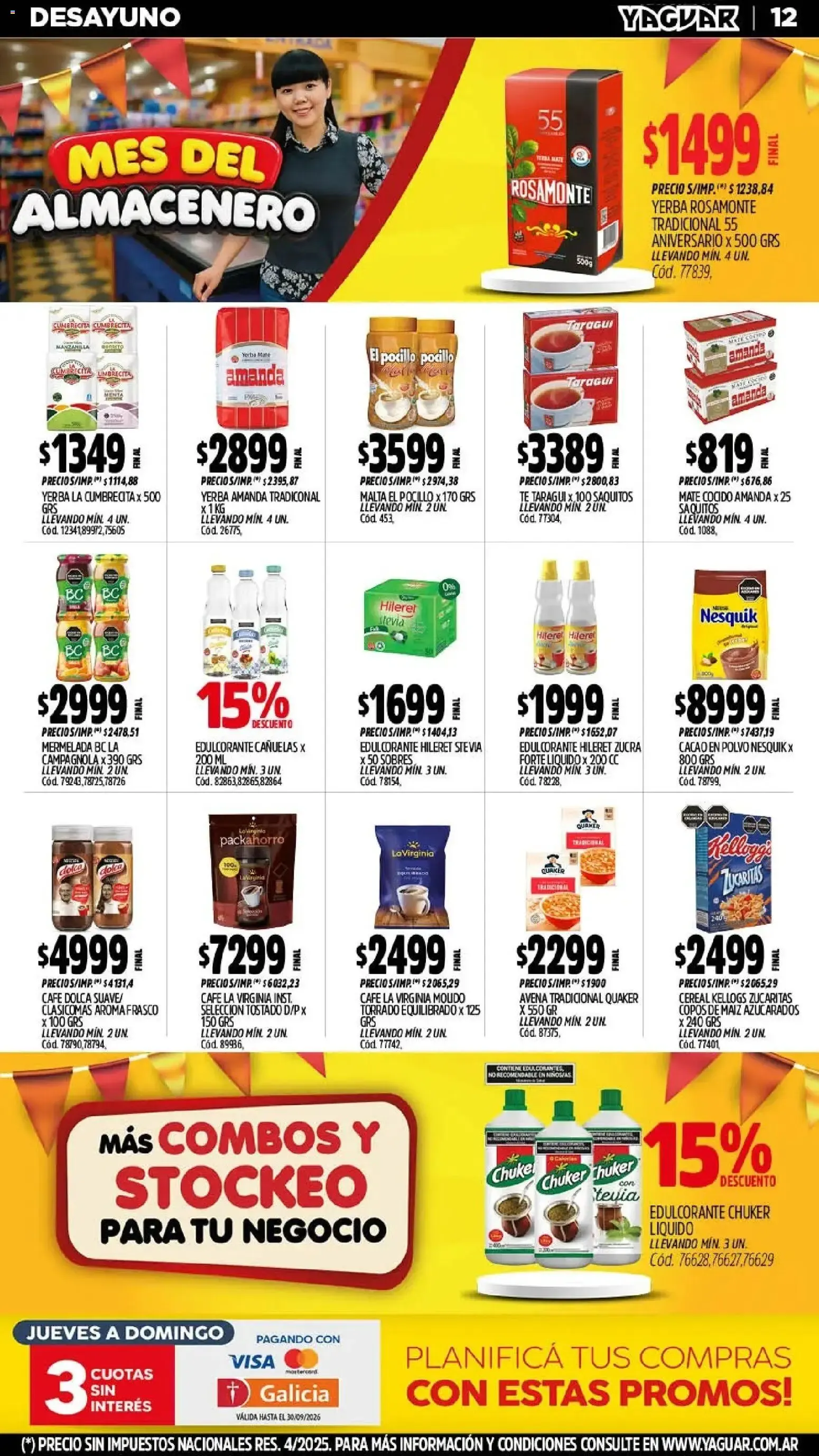 Ofertas de Mayorista Yaguar - Mes del Almacenero 21 de septiembre al 27 de septiembre 2026 - Página 12 del catálogo