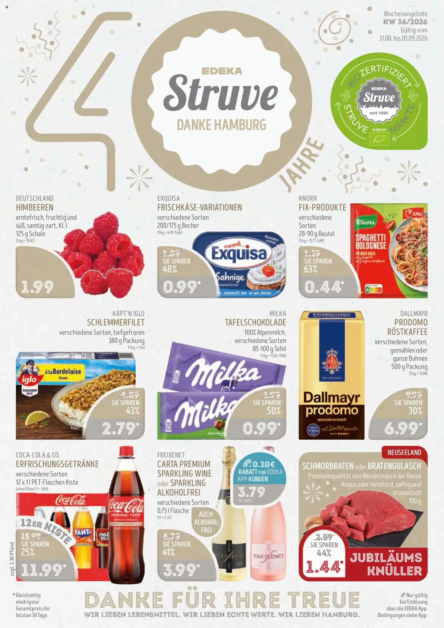Edeka Struve Prospekt (ab 31.08.2026) zum Blättern von 31. August bis 5. September 2026 - Prospekt seite 1