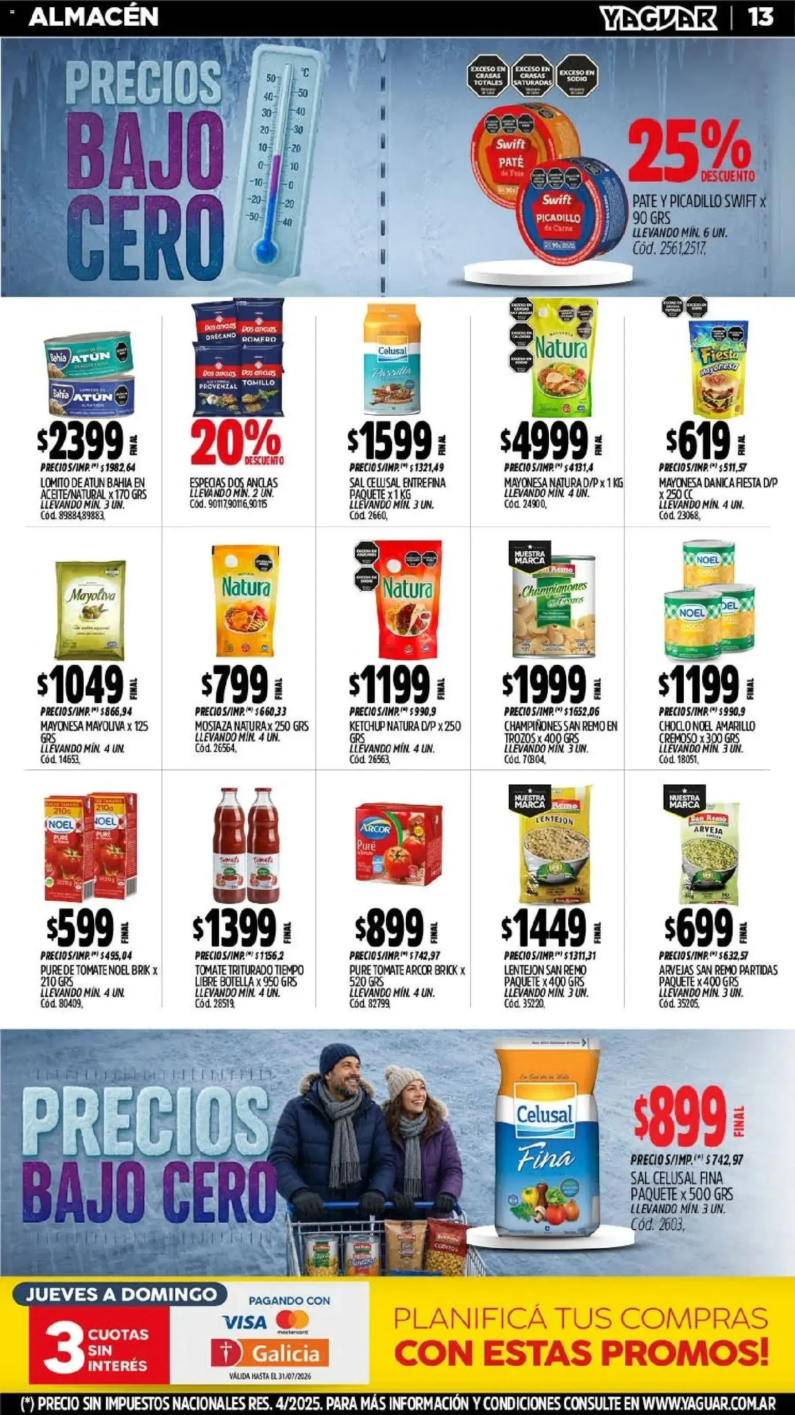 Ofertas de Mayorista Yaguar: Precios Bajo Cero 20 de julio al 26 de julio 2026 - Página 14 del catálogo