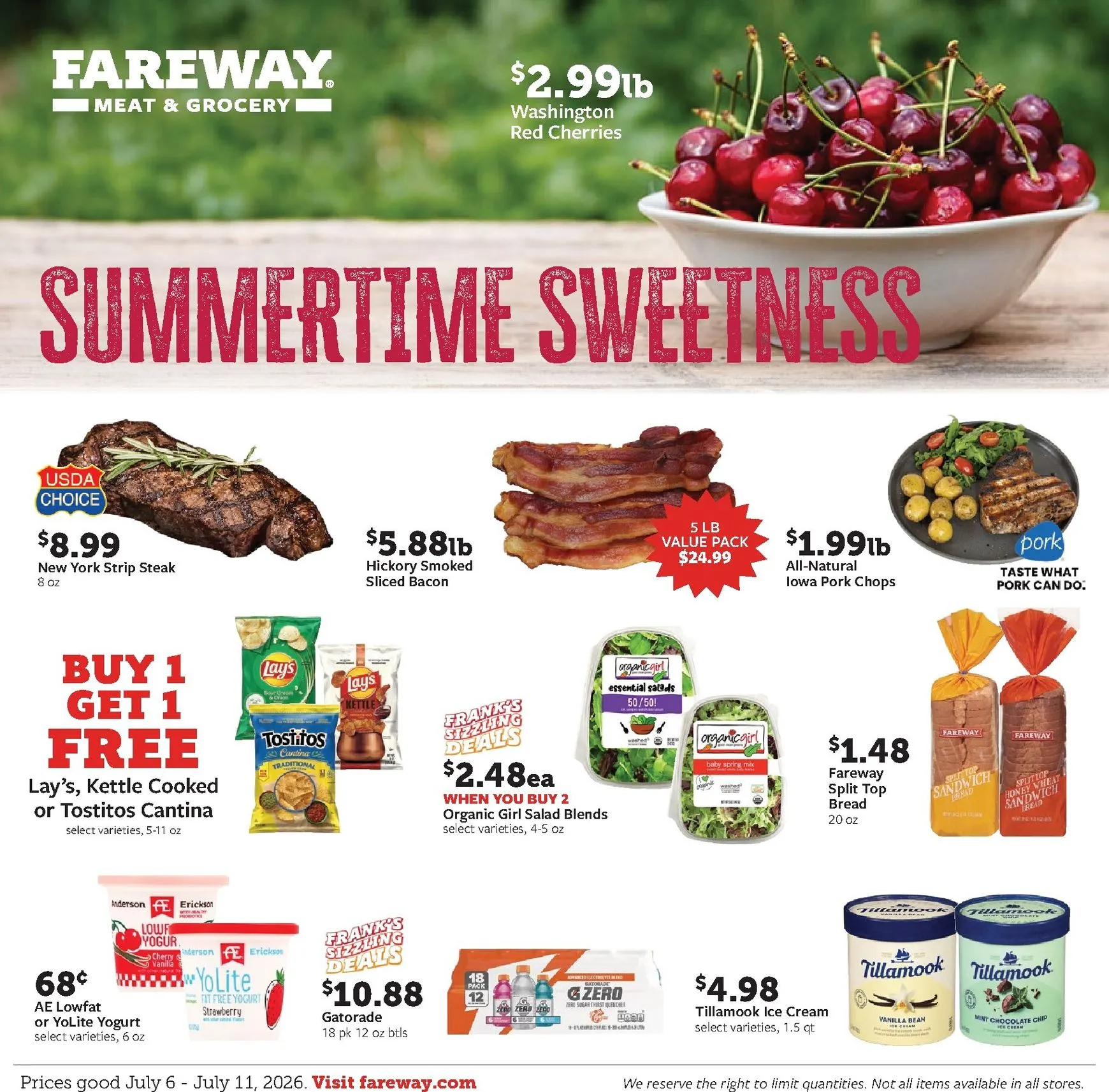 Current Fareway leaflet valid from Monday 07/06/2026 to Saturday 07/11/2026