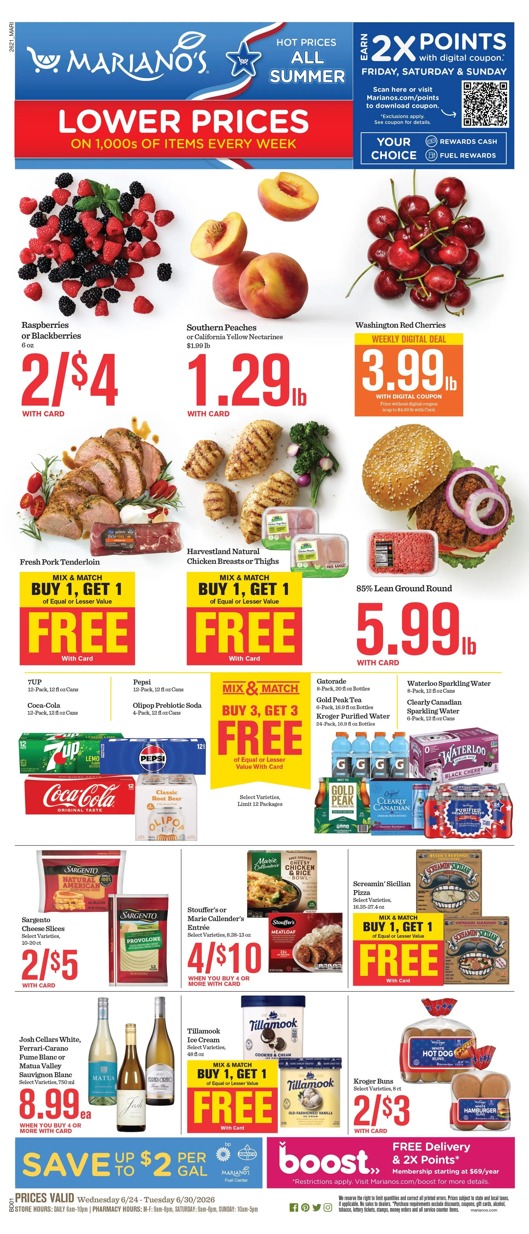 Current Mariano's leaflet valid from Wednesday 06/24/2026 to Tuesday 06/30/2026