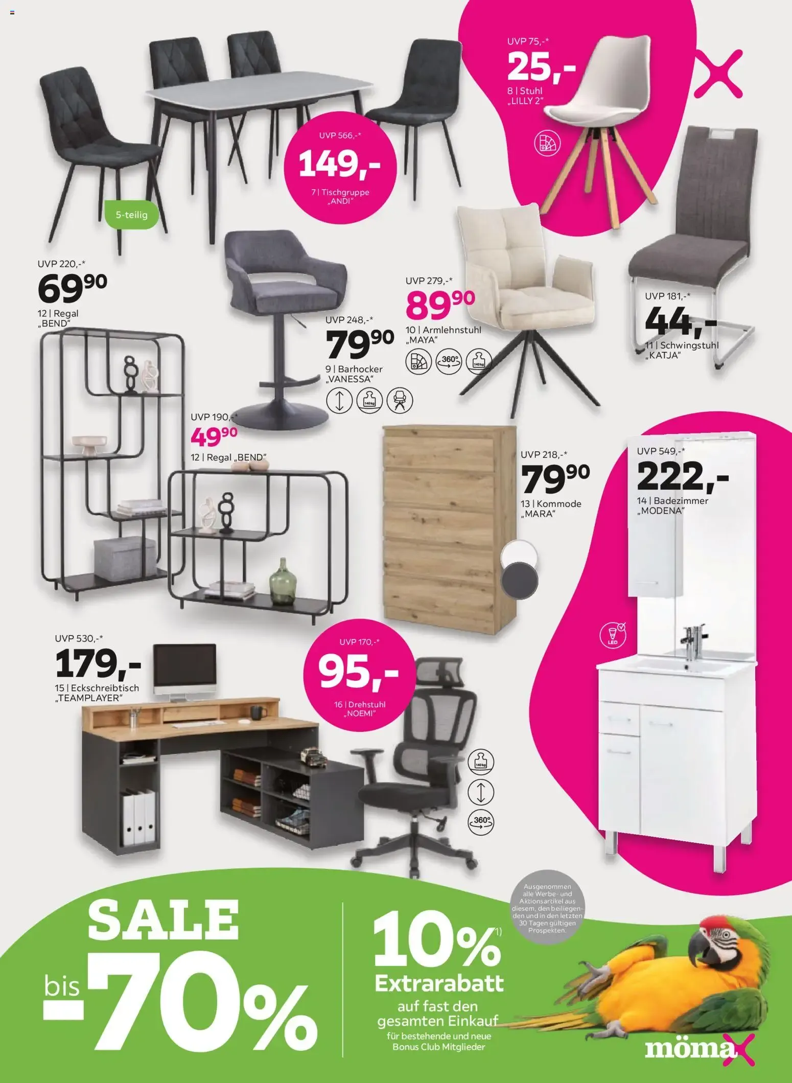 Mömax SALE: Hasta -70% en Muebles y Cocinas von 7. Juli bis 13. Juli 2026 - Flugblätt seite  5